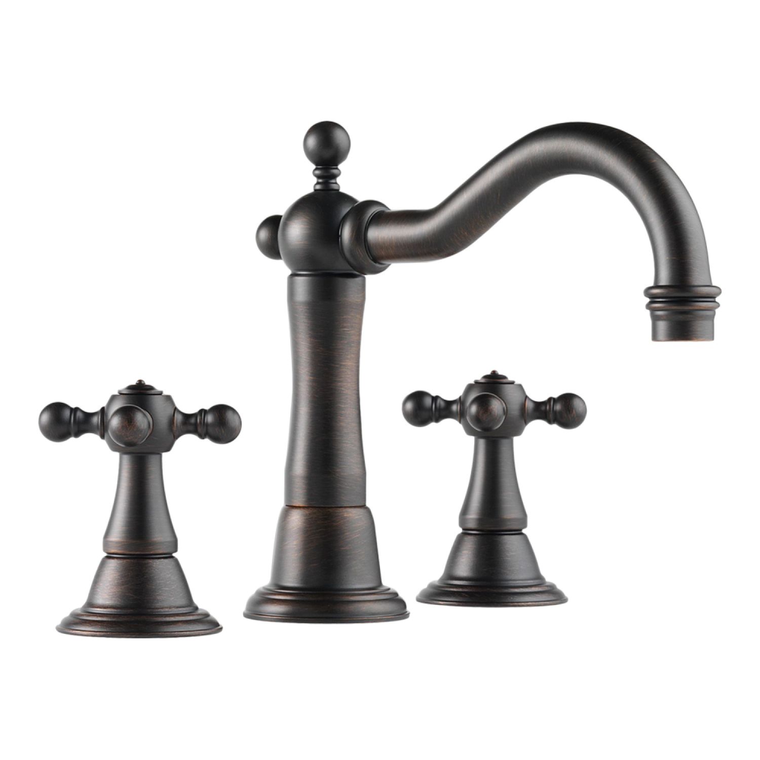Brizo 65338LF-RB Brizo Tresa Two-Handle Widespread Venetian Broze Bathroom Faucet with Metal Pop-Up, 1.5 GPM, Quick-Snap, Three-Hole, Cross Handles - 65338LF-RB
