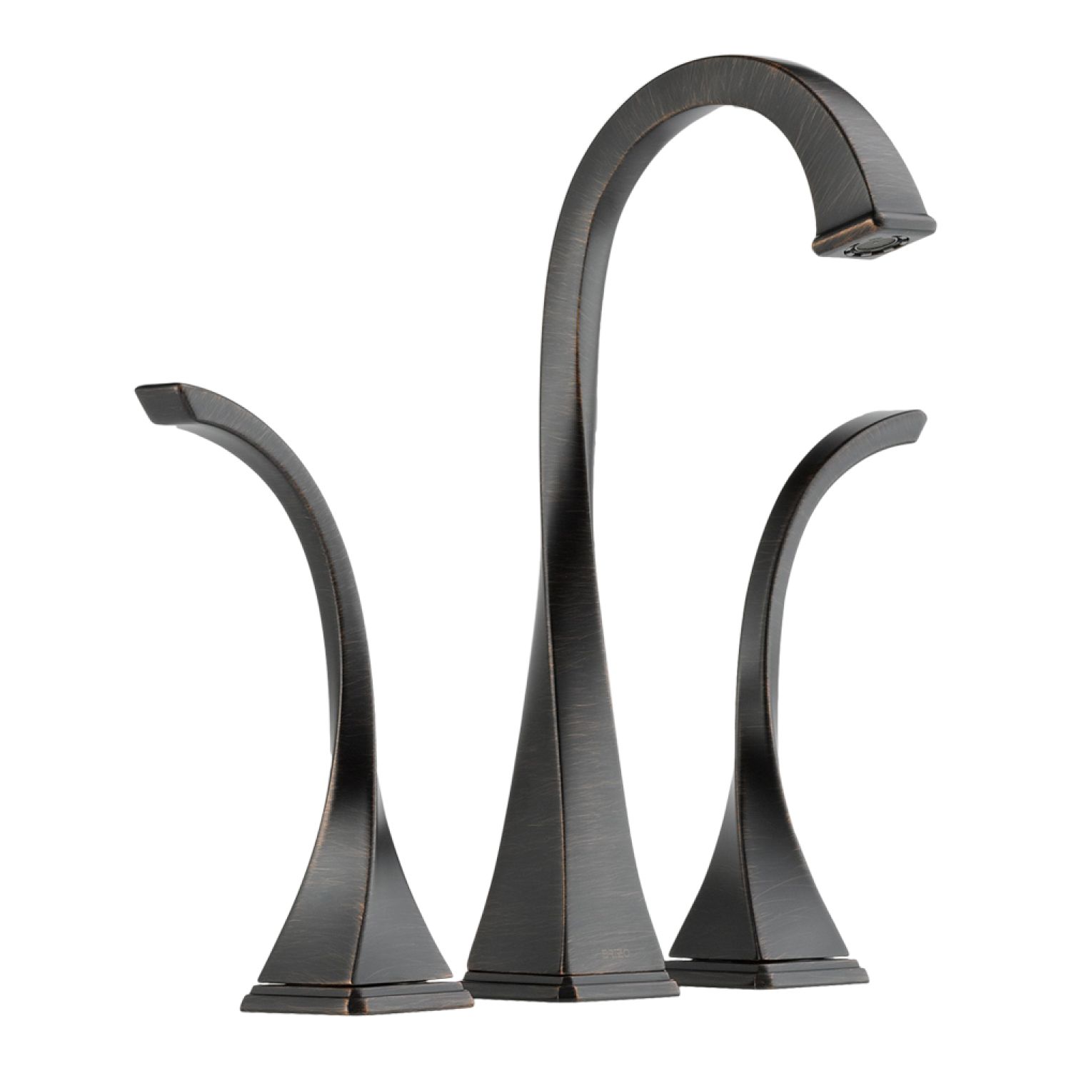 Brizo 65430LF-RB Brizo Virage Two-Handle Widespread Deck-Mount Vessel Venetian Bronze Bathroom Faucet with Metal Grid Strainer, Three-Hole, 1.5 GPM - 65430LF-RB
