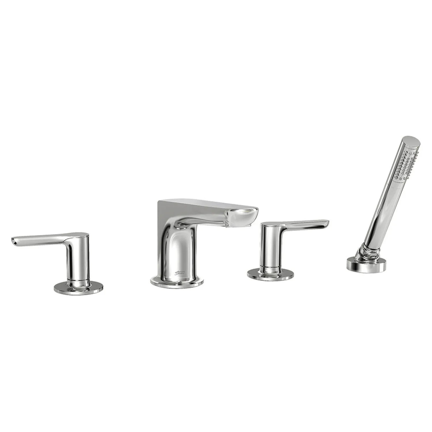 American Standard T105901.002 American Standard Studio S Two-Handle Chrome Roman Tub Faucet Trim For Flash Rough-in Valves, Metal Lever Handles, Brass, ADA - T105901.002