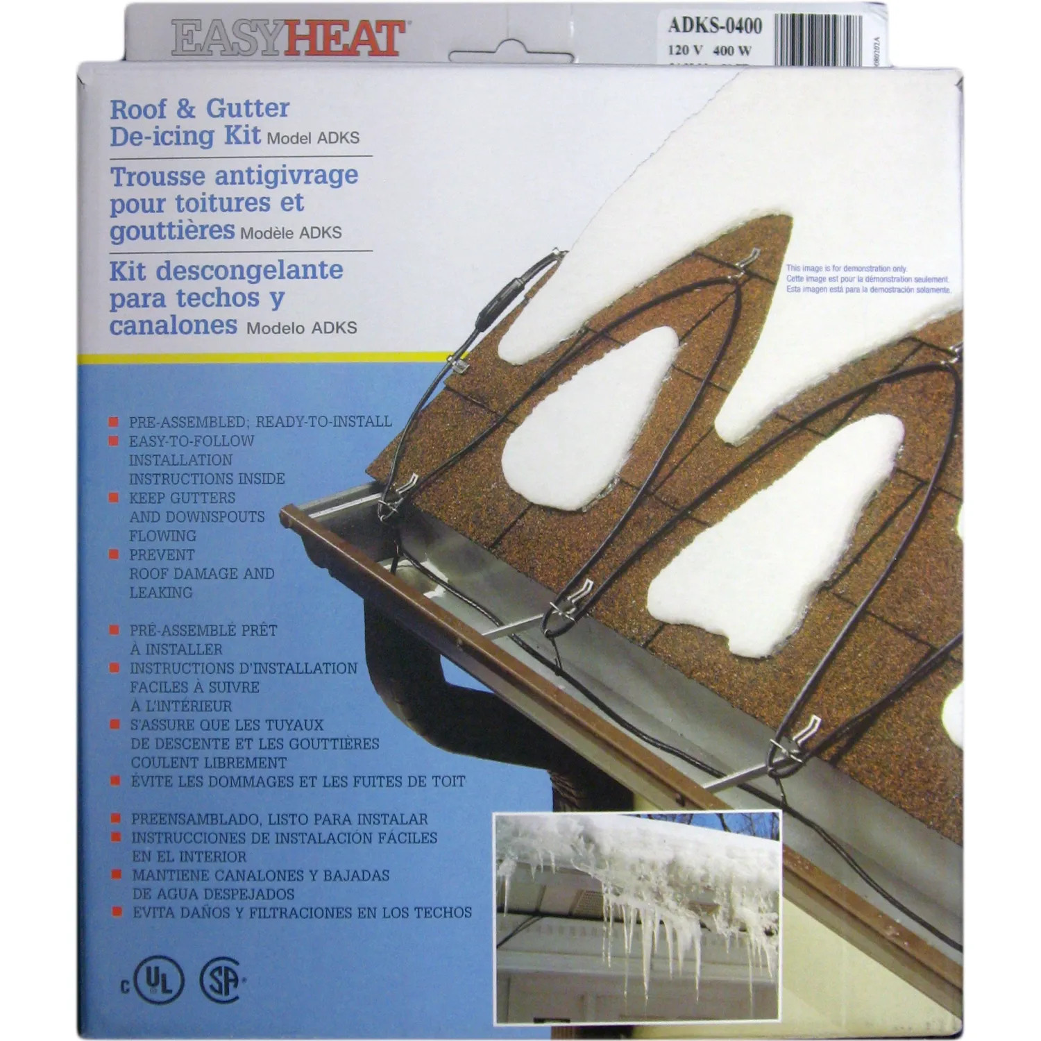 Easyheat ADKS-400 EasyHeat ADKS-400 80' Roof and Gutter De-Icing Downspout Tape
