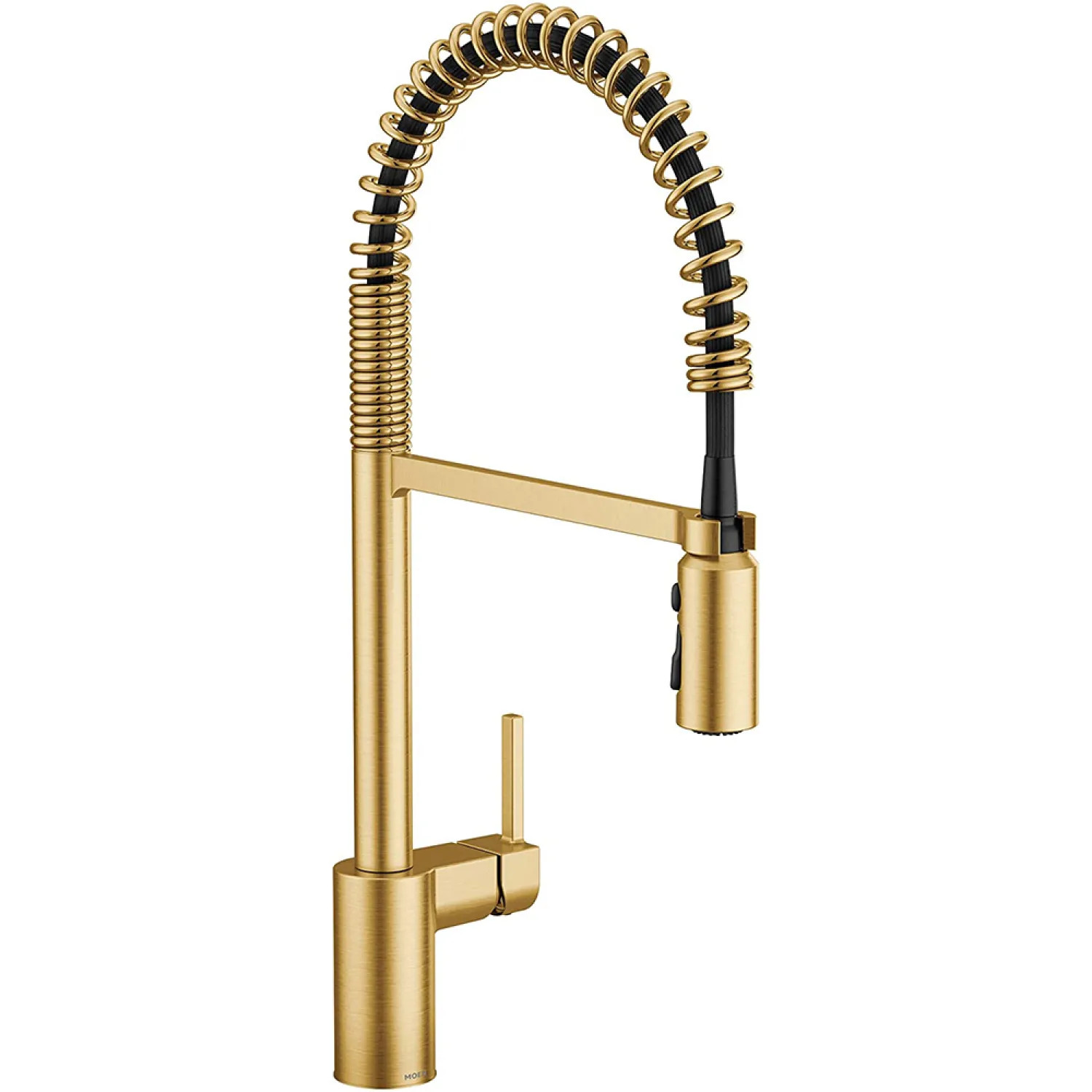 Moen 5923BG Moen Align Single Handle Pre-Rinse Spring Pull-Down Kitchen Faucet, Brushed Gold - 5923BG