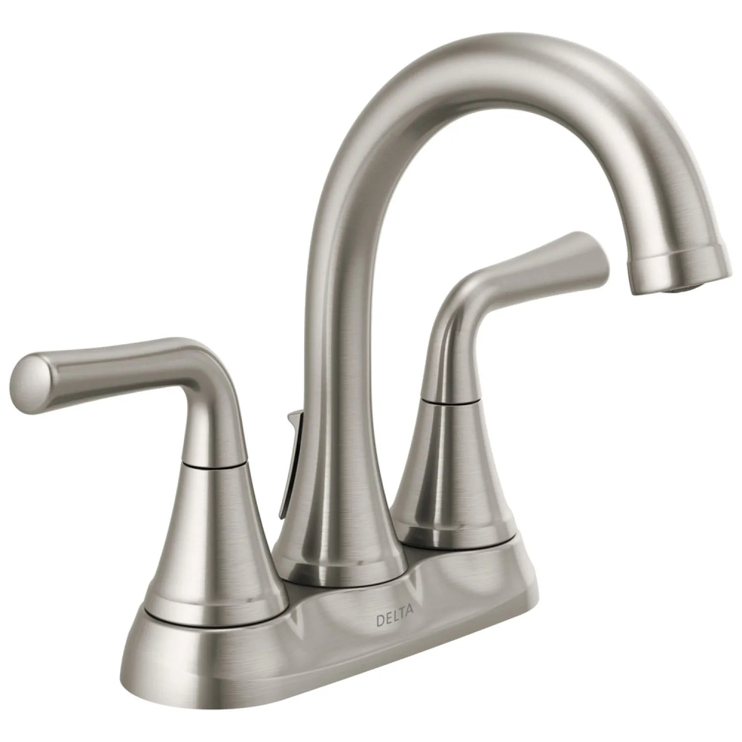 Delta 2533LF-SSMPU Delta Kayra Two Handle Centerset Bathroom Faucet with Metal Pop-Up Drain, ADA, 1.0 GPM, Stainless - 2533LF-SSMPU
