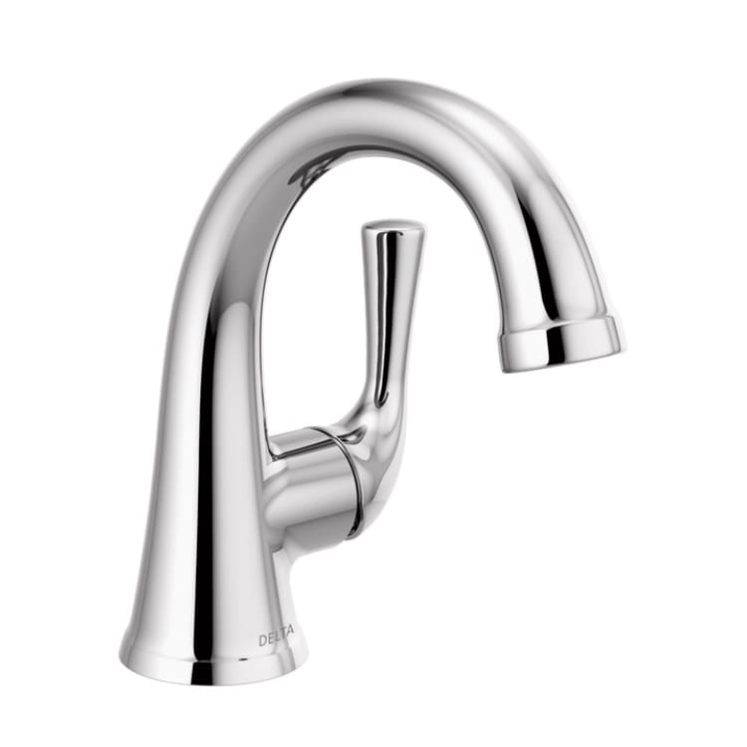 Delta 533LF-MPU Delta Kayra Single-Handle Bathroom Faucet, Deck Mount, 1.2 GPM, Chrome - 533LF-MPU