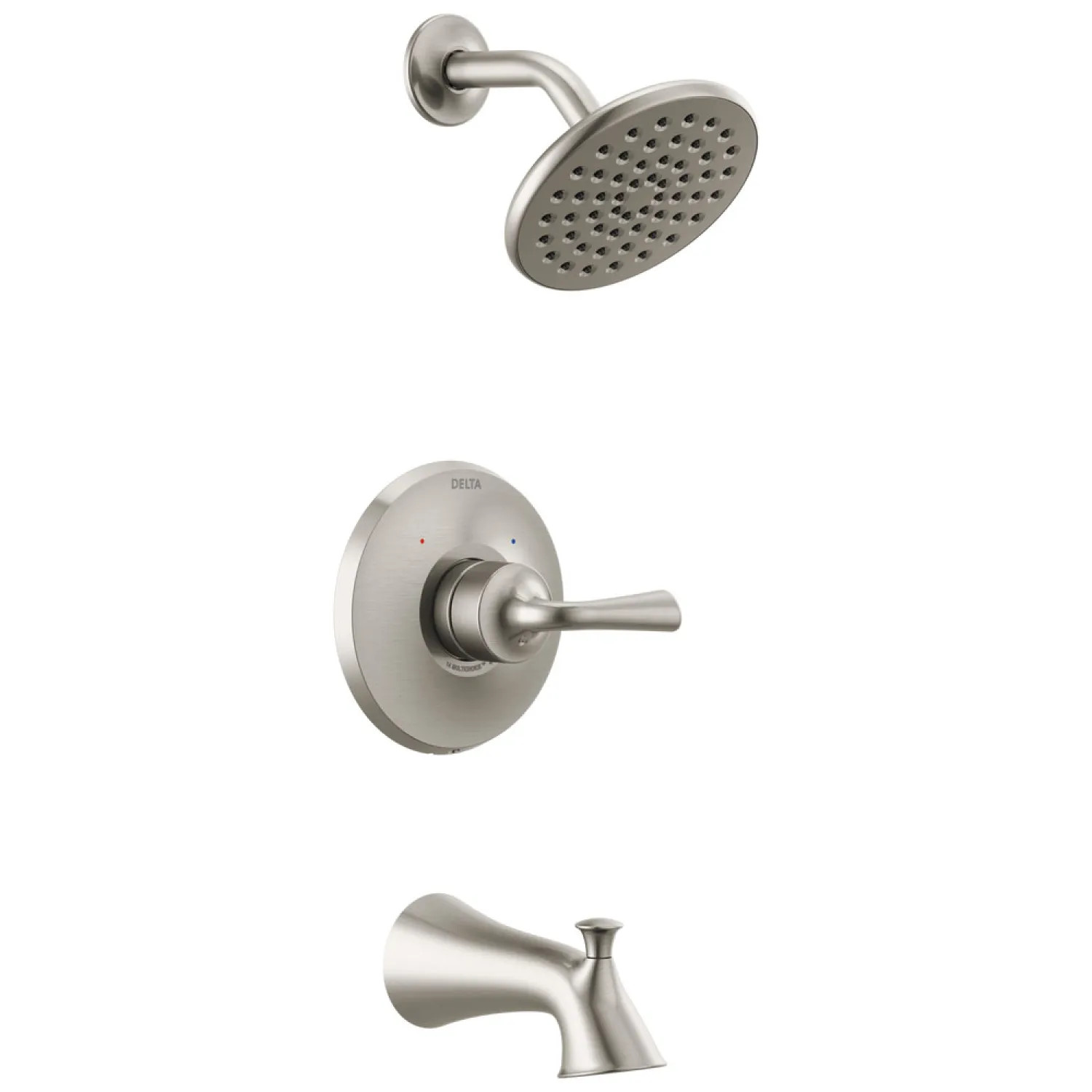 Delta T14433-SS Delta Kayra Monitor 14 Series Tub & Shower Trim, Touch-Clean, Lever Handle, ADA, 1.75 GPM, Stainless - T14433-SS