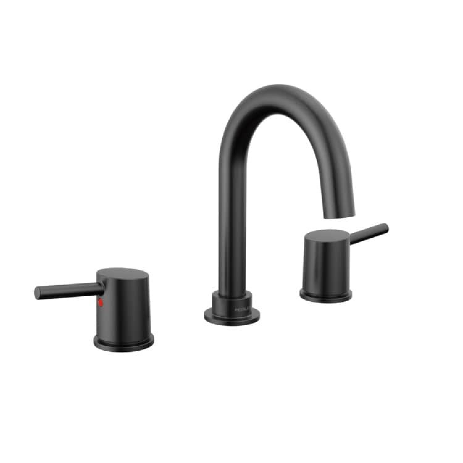 Peerless P3547LF-BL Peerless Precept Widespread Bathroom Faucet with 50/50 Pop-Up Drain, Two-Handle, 1.0 GPM, Lever Handle, ADA, WaterSense, Matte Black - P3547LF-BL