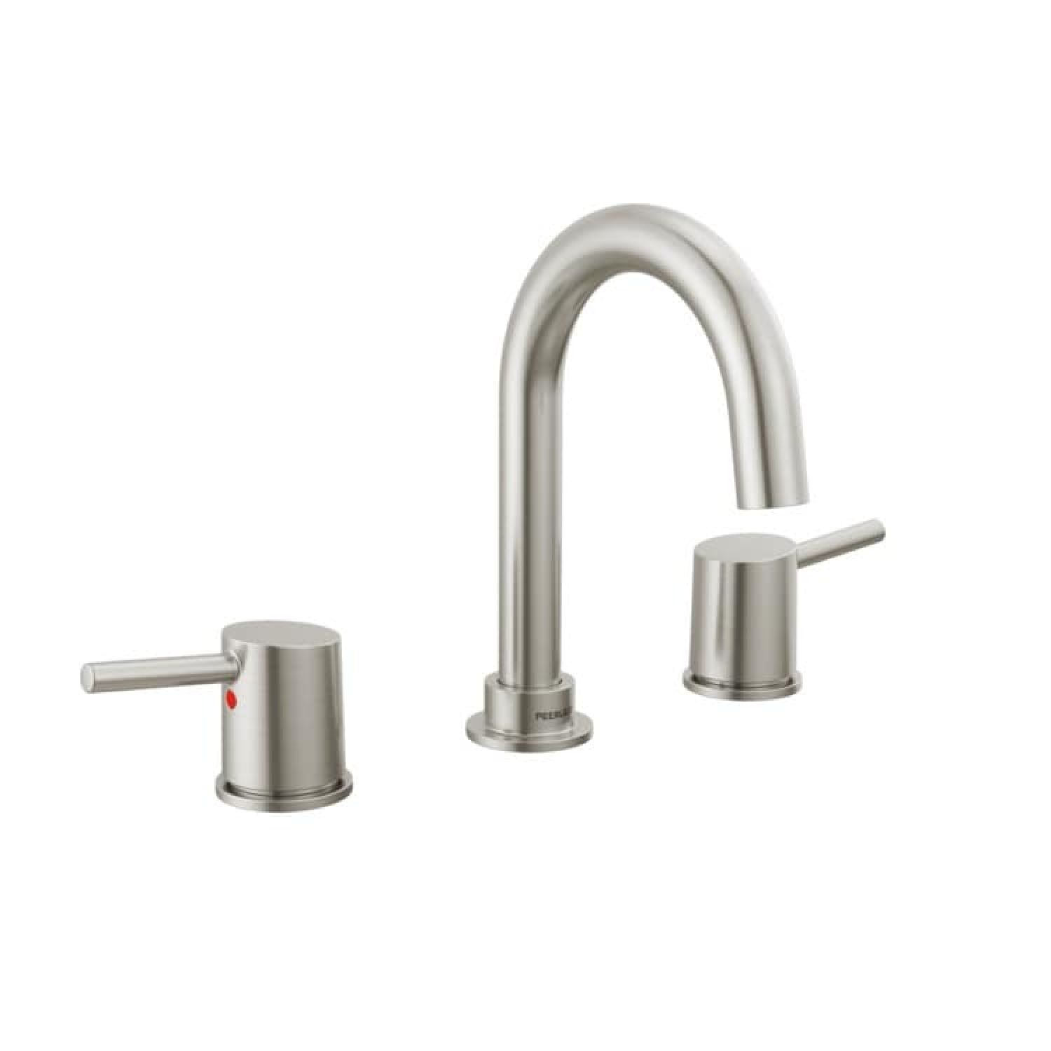 Peerless P3547LF-BN Peerless Precept Widespread Bathroom Faucet with 50/50 Pop-Up Drain, Two-Handle, 1.0 GPM, Lever Handle, ADA, WaterSense, Brushed Nickel - P3547LF-BN