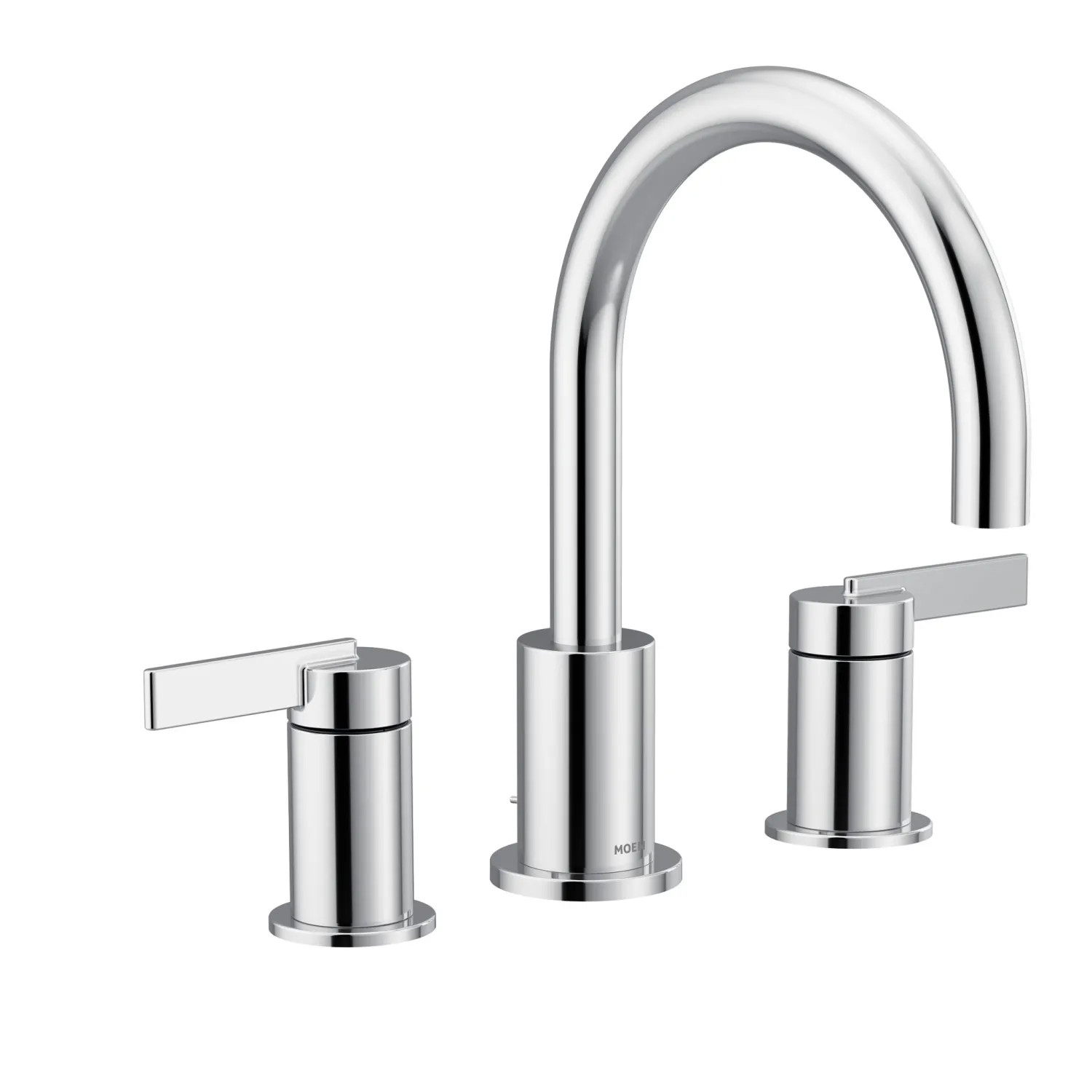 Moen T6222 Moen Cia Two-Handle Chrome Widespread Lavatory Faucet Trim with Metal Pop-Up, M-PACT, Duralock, 1.2 GPM, ADA Lever Handles, Three-Hole - T6222