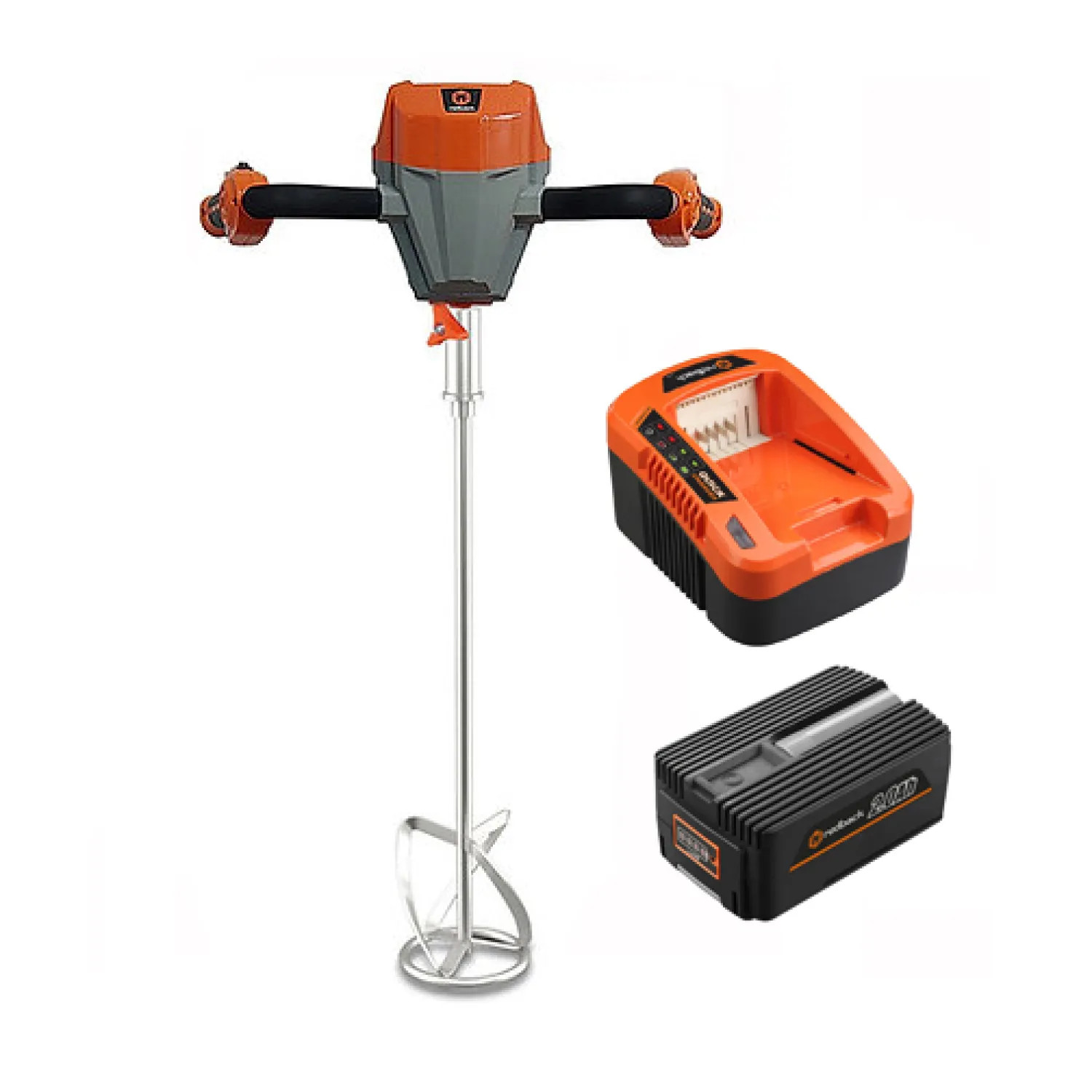 Redback E808C-MKIT2A Redback Flex Series 40V Mixing Auger Kit W Auger Head Mix Blade 2Ah Battery & 5A Charger - E808C-MKIT2A  