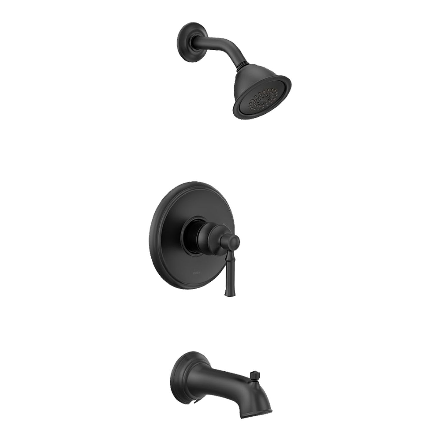 Moen Genta LX M-CORE 2-Series Tub & Shower Trim Kit - Matte Black, Requires Valve (UT2473EPBL)