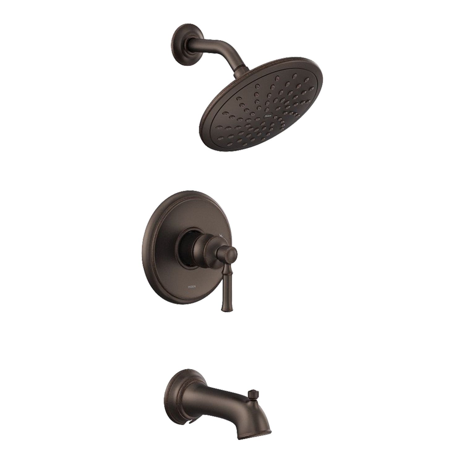 Moen UT2283EPORB Moen Dartmoor M-Core 2-Series Tub/Shower Faucet with 1.75 GPM Rainshower, 1-Function, Single Lever Handle, M-PACT, Oil Rubbed Bronze - UT2283EPORB