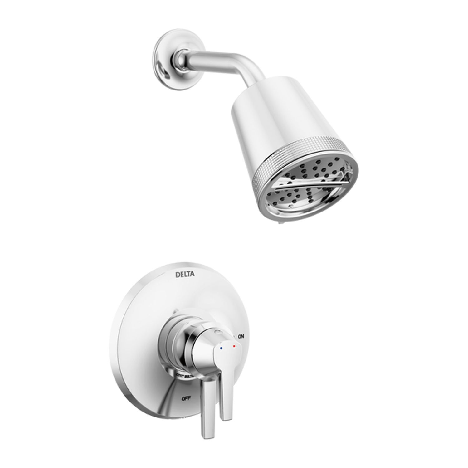 Delta T17271-PR Delta Galeon Monitor 17 Series Two-Handle Shower Faucet with Volume Control, 3-Setting, 1.75 GPM, Touch-Clean, Lever Handles, Lumicoat, Chrome - T17271-PR