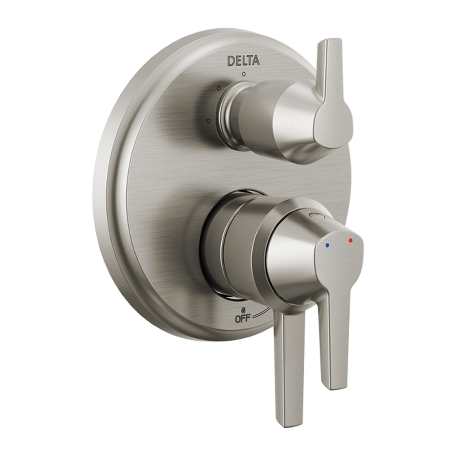 Delta T27871-SS-PR Delta Galeon Monitor 17 Series Two-Handle Valve Trim w/ 3-Function Diverter, Lever Handles, Stainless Steel - T27871-SS-PR