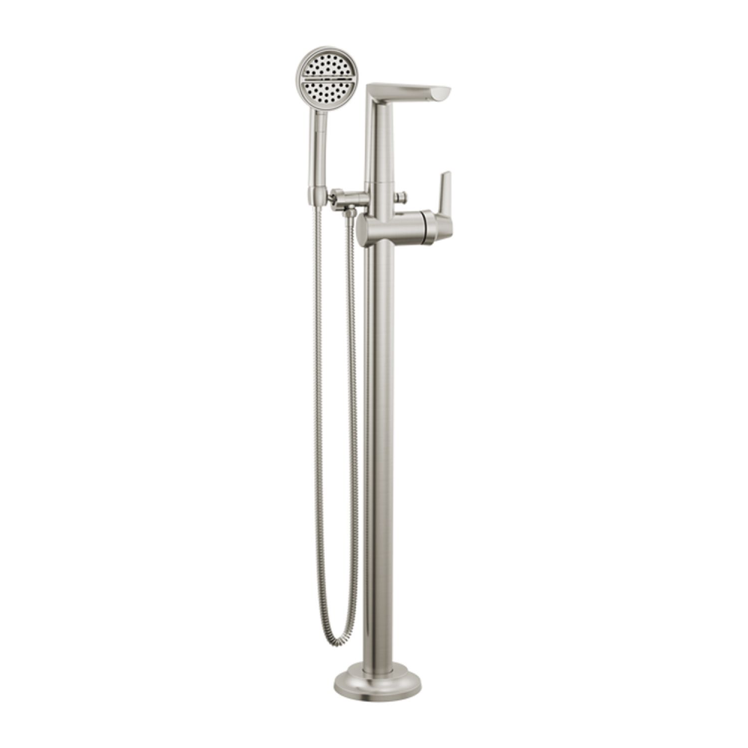 Delta T4771-SS-PR-FL Delta Galeon Single-Handle Freestanding Tub Filler Trim with 1.75 GPM Three-Setting Hand Shower, H2Okinetic, Lever Handles, Lumicoat Stainless - T4771-SS-PR-FL