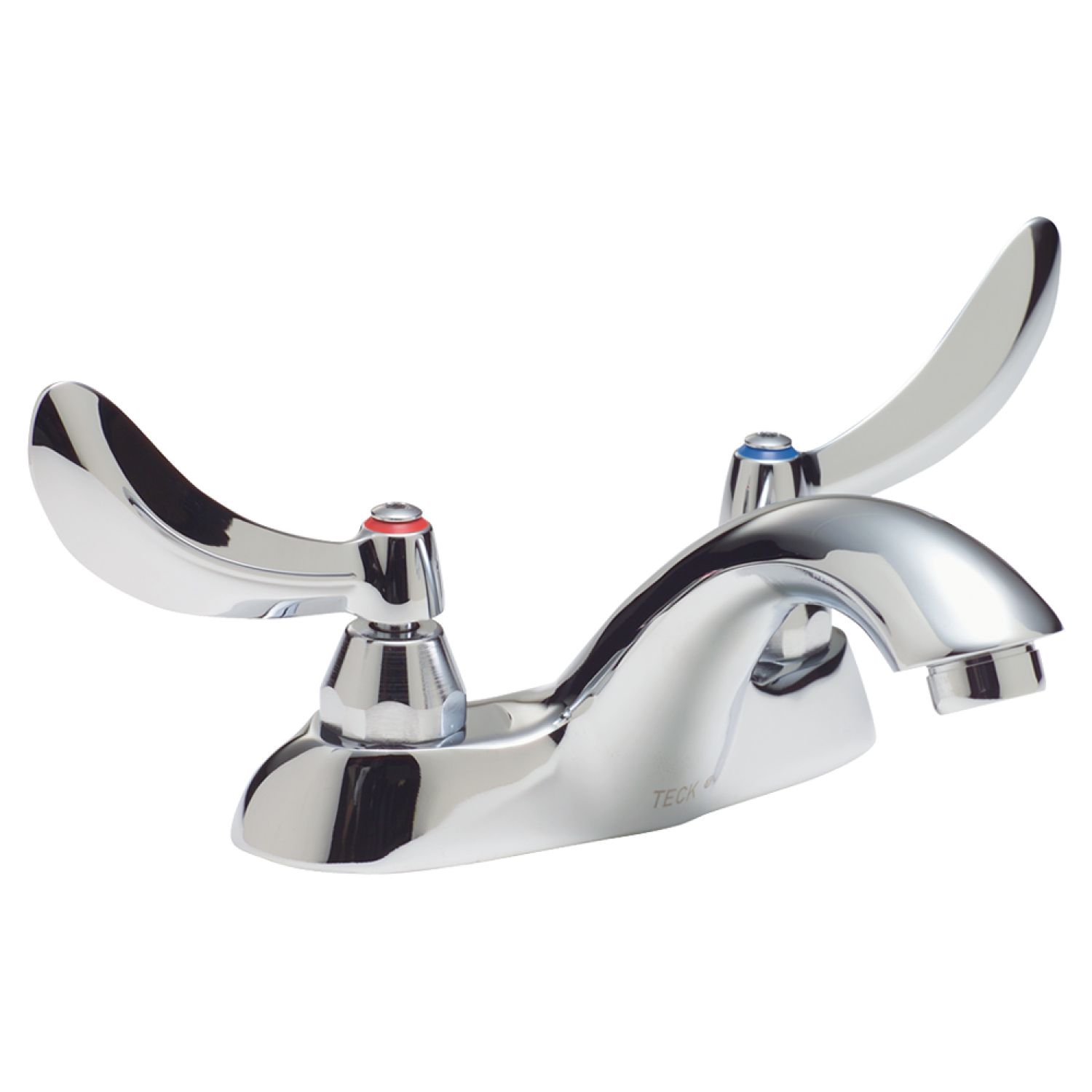 Delta 21C144 Delta 21C144 Tech 2-Handle Cast Centerset Lavatory Faucet, Blade w/ Sanitary Hood, No Pop-Up Hole, Standard Aerator, Chrome