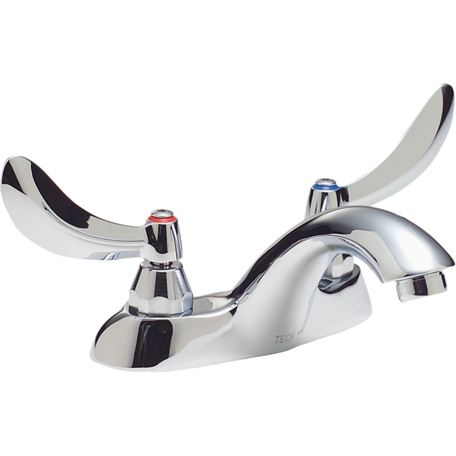 Delta 21C154 Delta 21C154 Tech 2-Handle Cast Centerset Lavatory Faucet, Blade w/ Sanitary Hood, No Pop-Up Hole, VR Spray Outlet, 0.5 gpm, Chrome