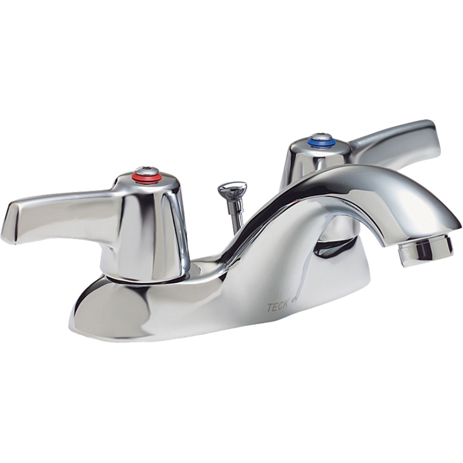 Delta 21C453 Delta 21C453 Tech 2-Handle Cast Centerset Lavatory Faucet, Hooded Lever, ADA Strainer, VR Spray Outlet, 0.5 gpm, Chrome