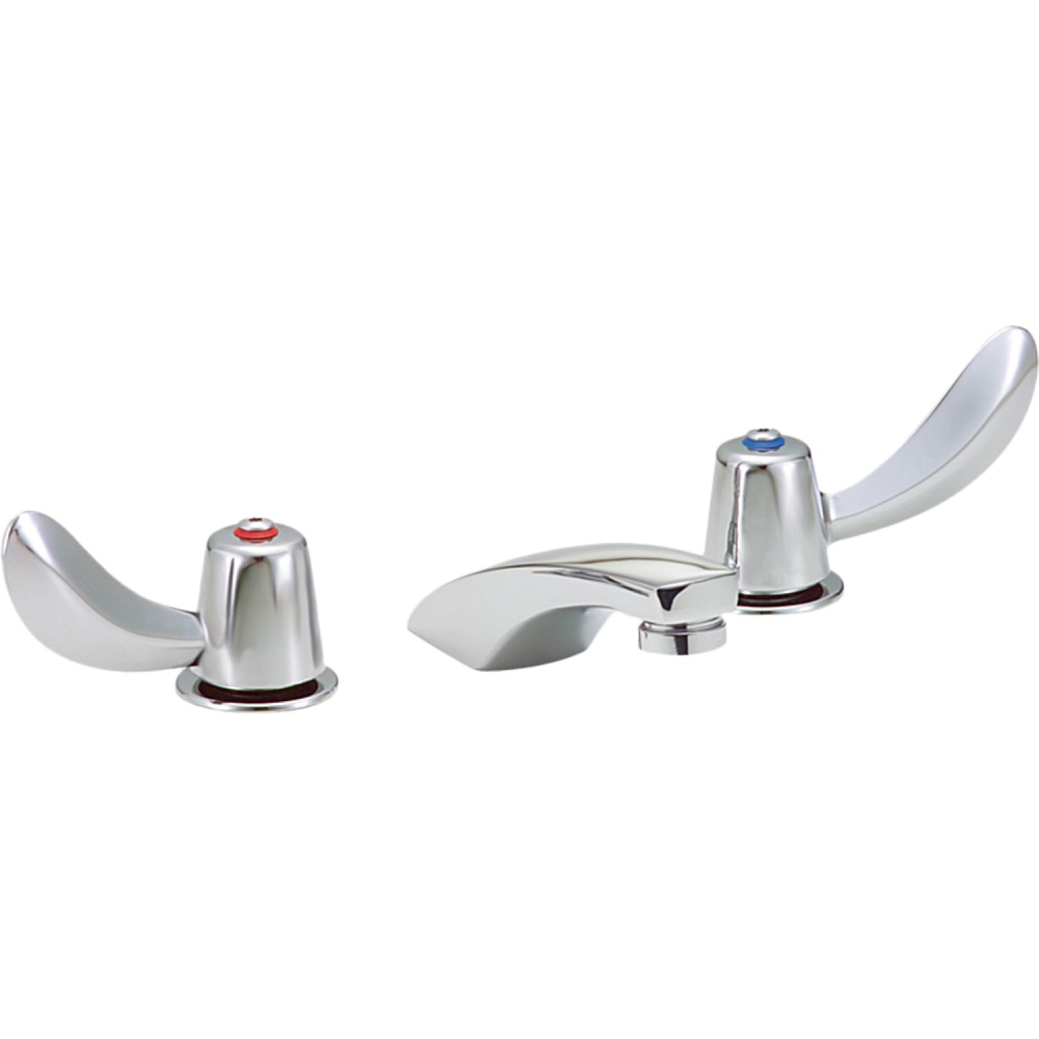 Delta 23C344 Delta 23C344 TECK Widespread Lavatory Faucet, Cast Spout, Blade w/ Sanitary Hood, No Pop-Up, Standard Aerator, Chrome