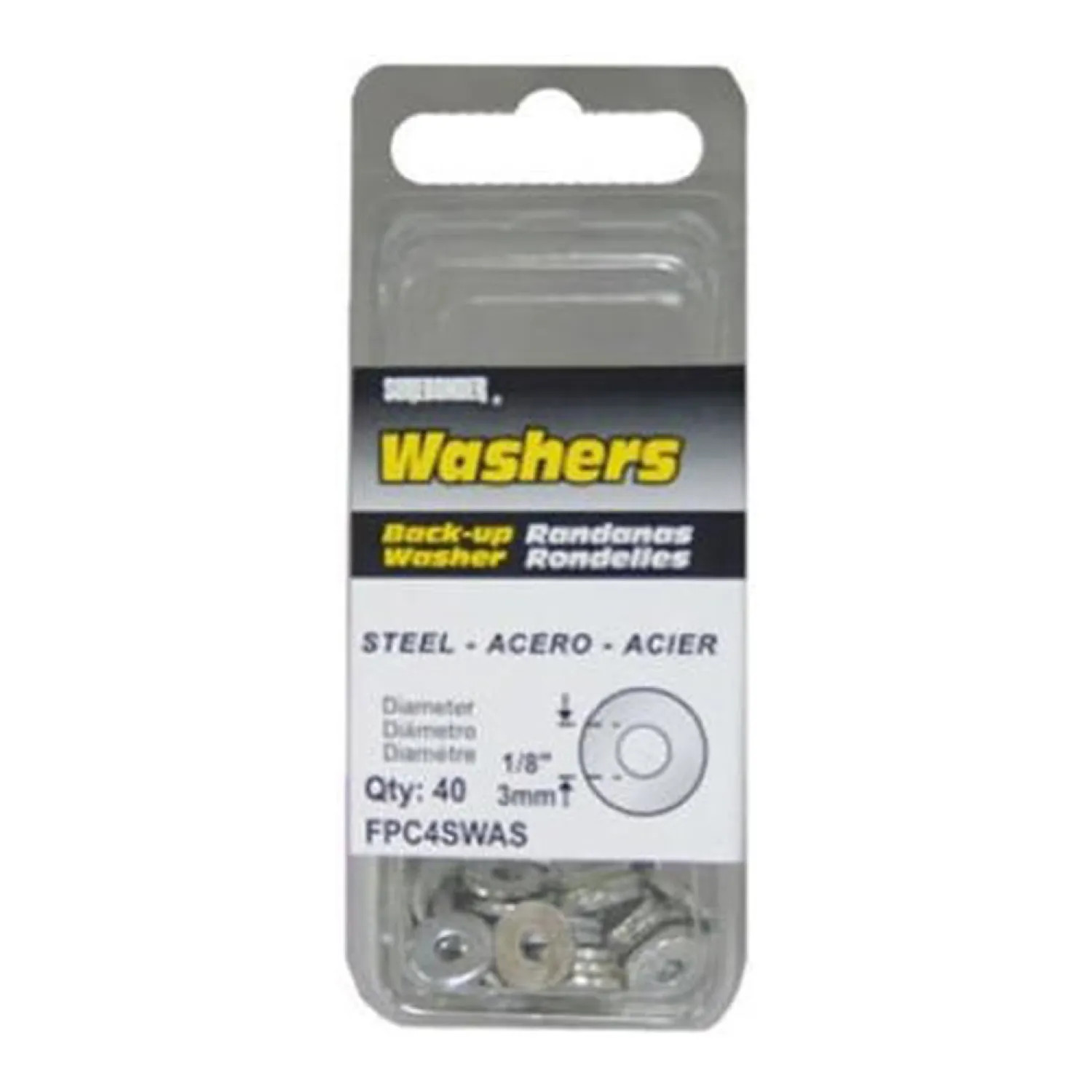  FPC4SWAS FPC 40-pack 1/8-inch Steel Rivet Washer - FPC4SWAS