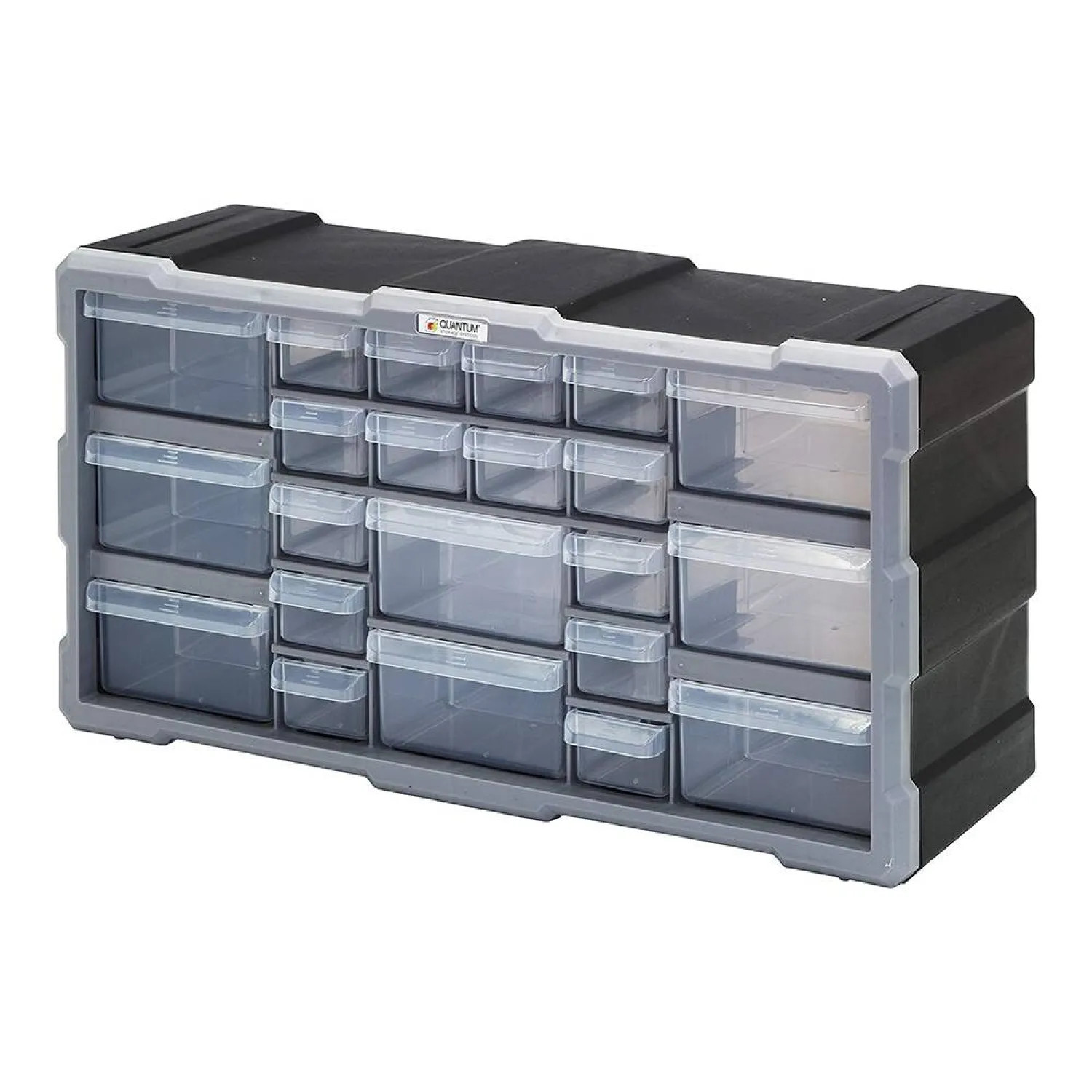  PDC-22BK Quantum Plastic Storage Cabinet with 22 Drawers - PDC-22BK