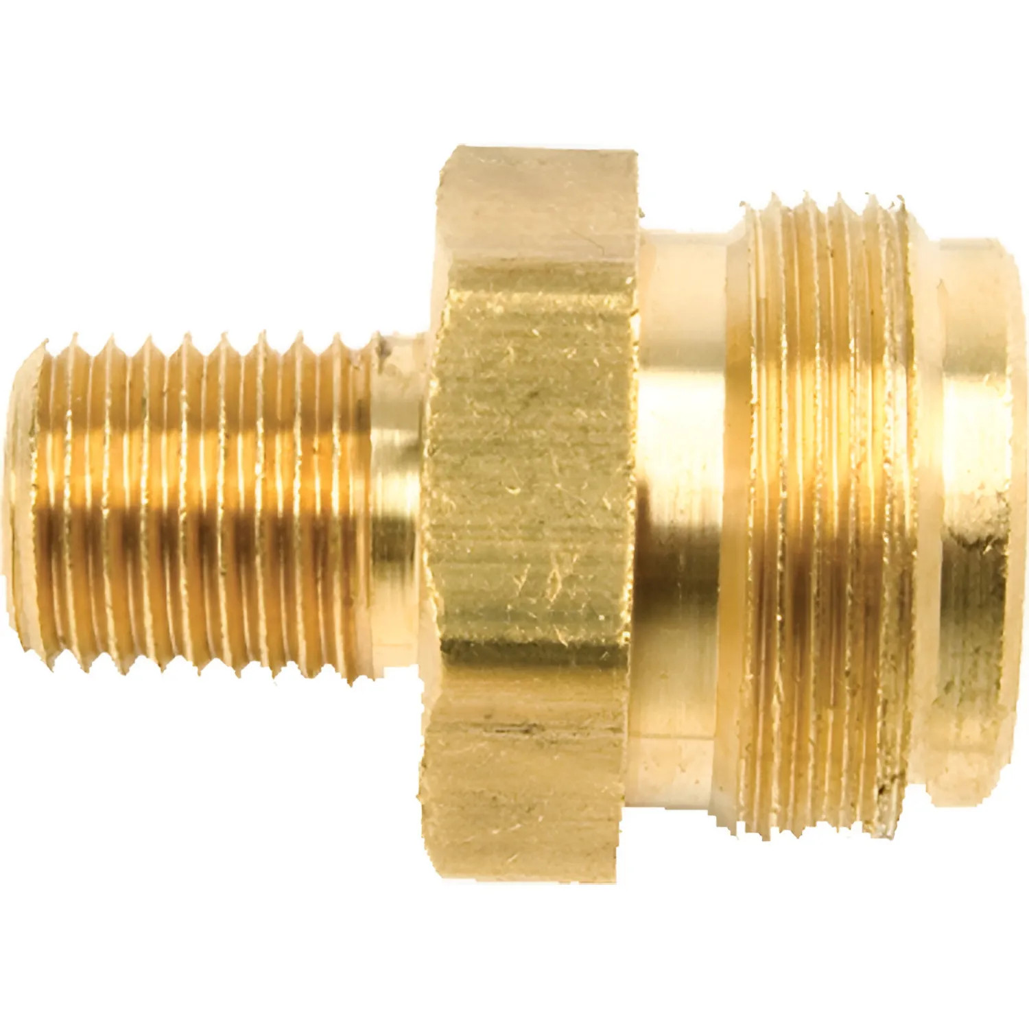  F273755 Mr. Heater 1/4” Male Pipe Thread x 1”-20 Male Throwaway Cylinder Thread Adapter - F273755