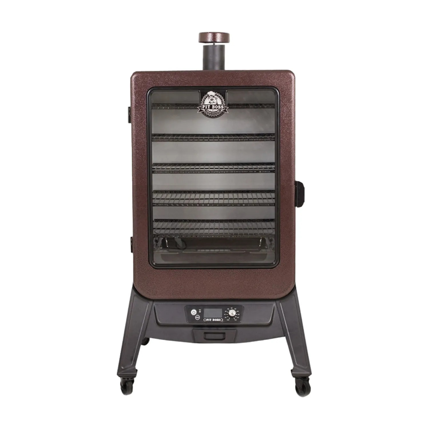  77550 Pit Boss Copperhead 5-Series Vertical Pellet Smoker, Heavy-duty Steel, 60 lb. Pellet Hopper Capacity, 1,513 sq. in. Cooking Space - 77550