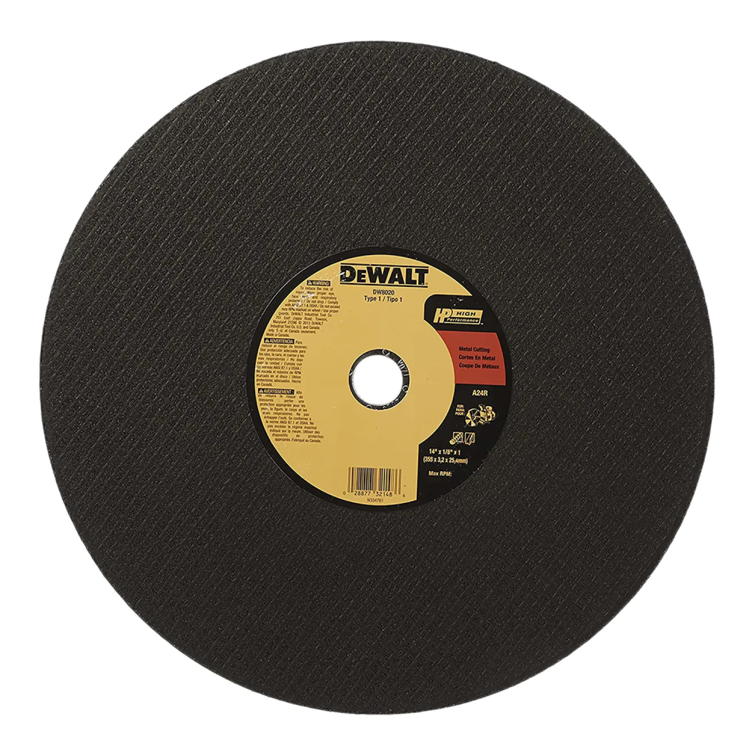 DW8020 DeWALT DW8020 Cutting Wheel