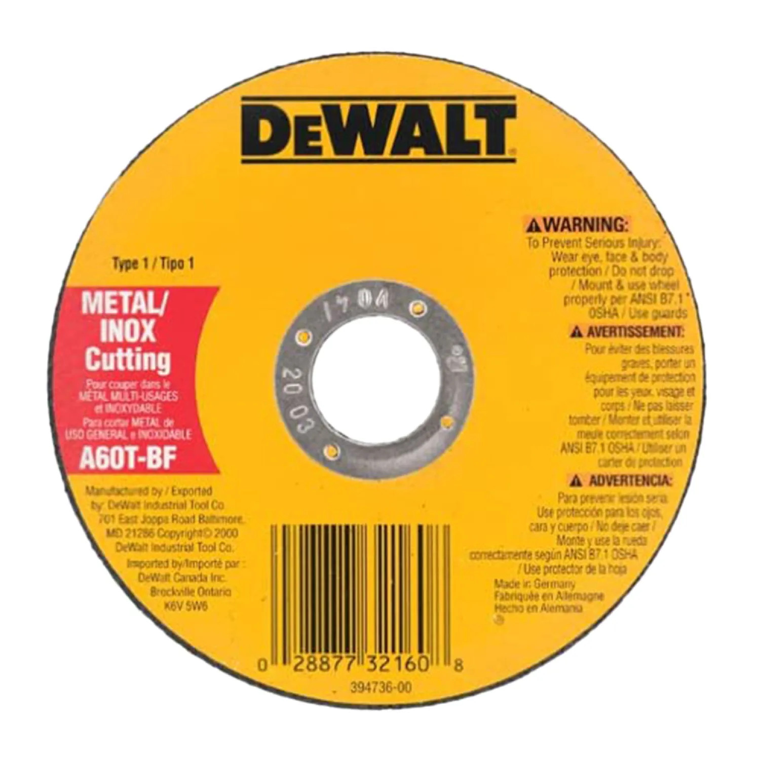 DW8063 DeWALT DW8063 Cutting Wheel - 5