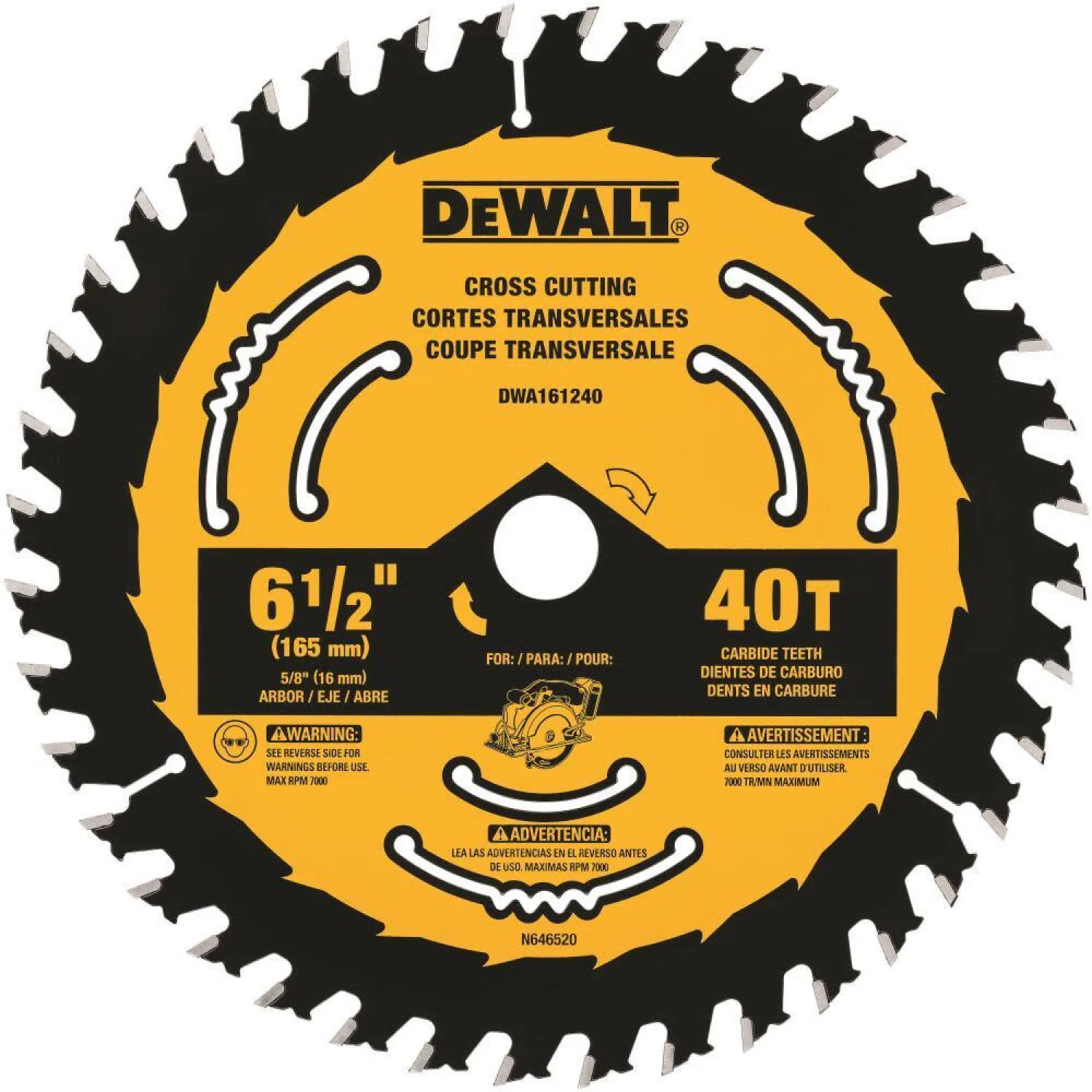 DWA161240 DeWALT DWA161240 40TPI 6-1/2