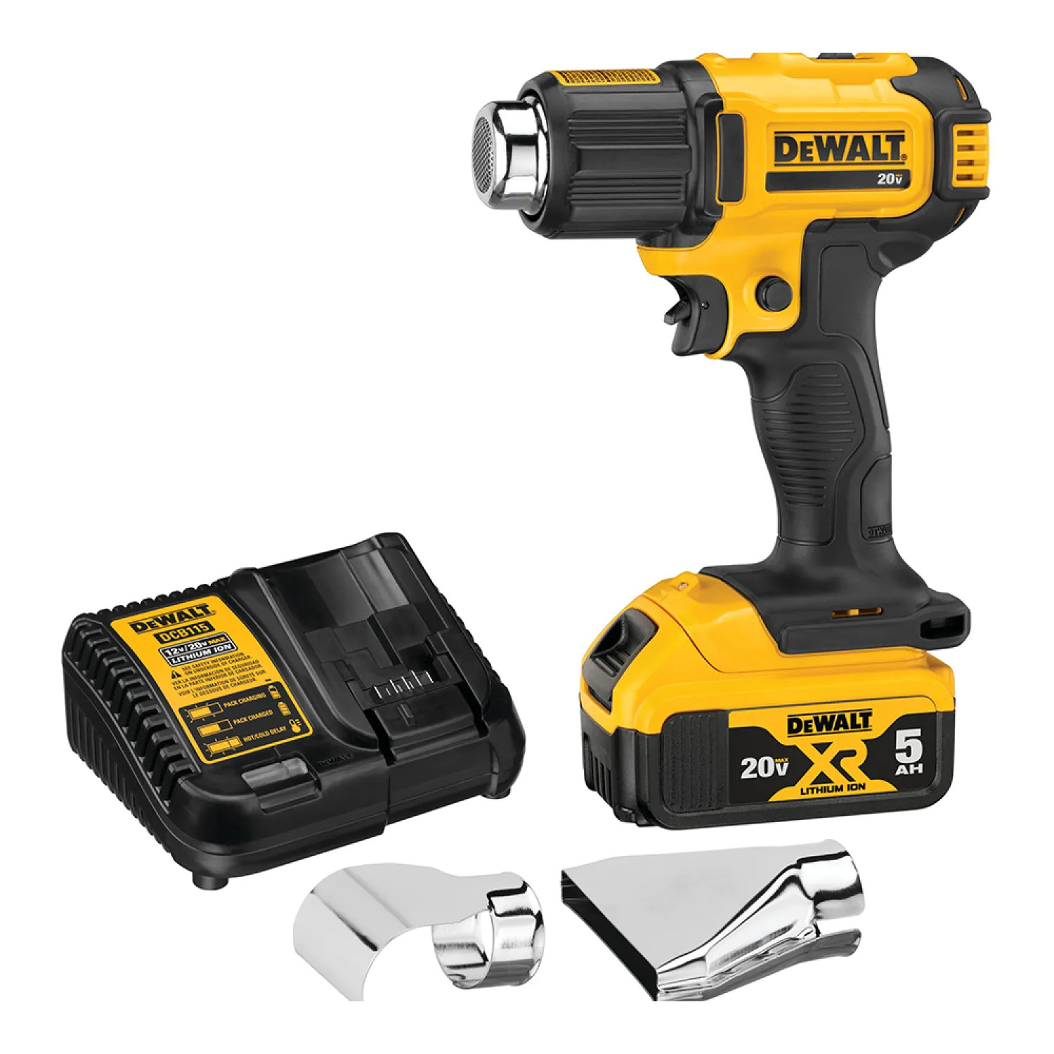DCE530P1 DeWALT DCE530P1 Cordless Heat Gun Kit - With 5Ah Battery And Charger