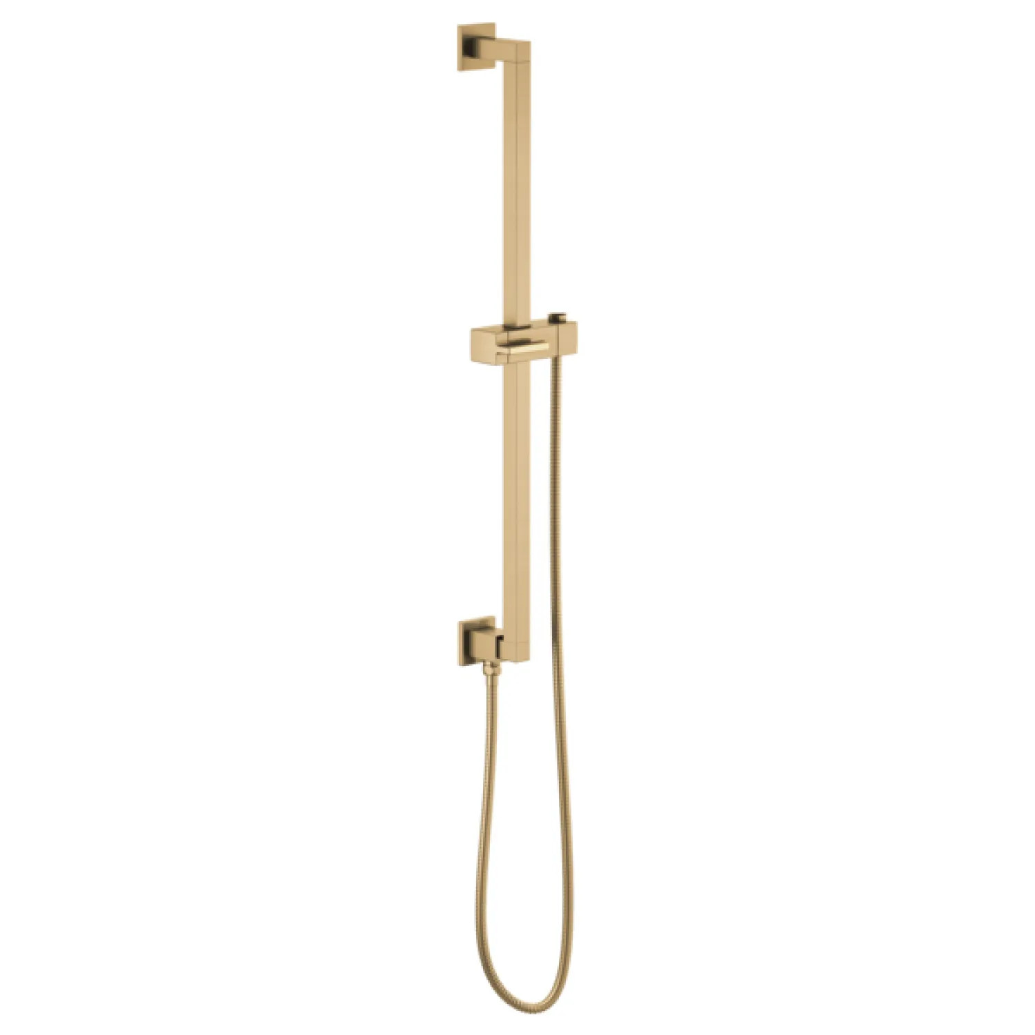 Brizo 74799-GL Brizo 74799-GL Essential Linear Square Slide Bar with Metal Hose - Luxe Gold