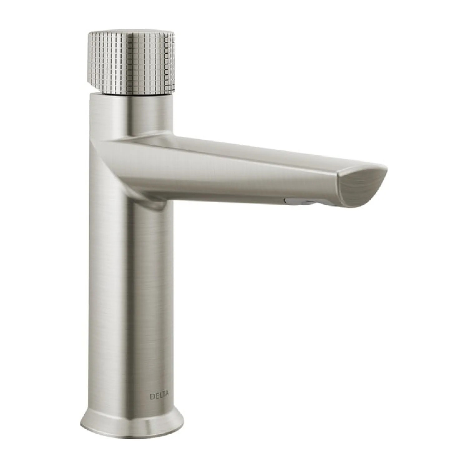 Delta 573-SS-PR-LPU-DST Delta Galeon Stainless Lavatory Faucet, Less Pop-Up, Lumicoat, 1.2 GPM, DIAMOND Seal, Knurled Handle - 573-SS-PR-LPU-DST