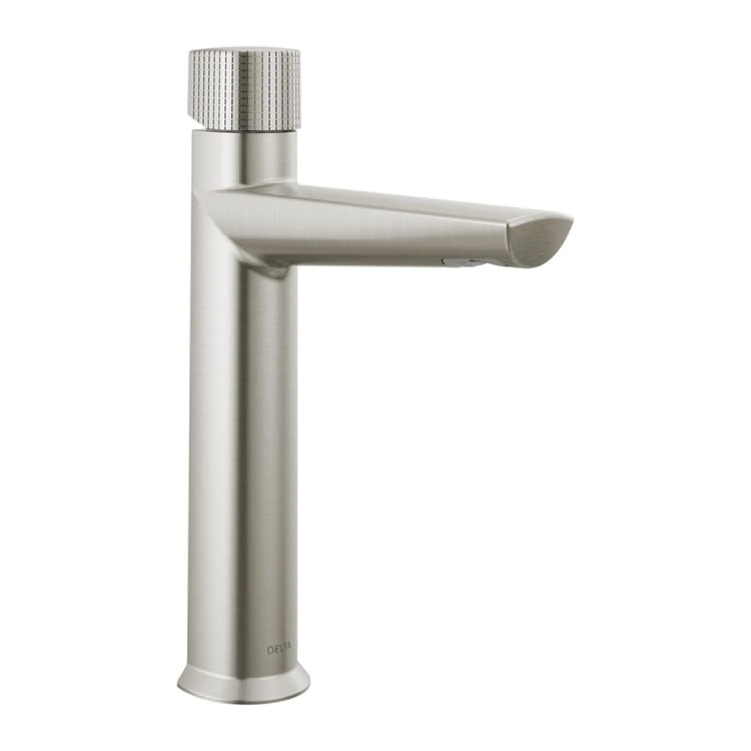 Delta 673-SS-PR-DST Delta Galeon Mid-Height Stainless Lavatory Faucet, Less Drain, Lumicoat, 1.2 GPM, DIAMOND Seal, Knurled Handle - 673-SS-PR-DST