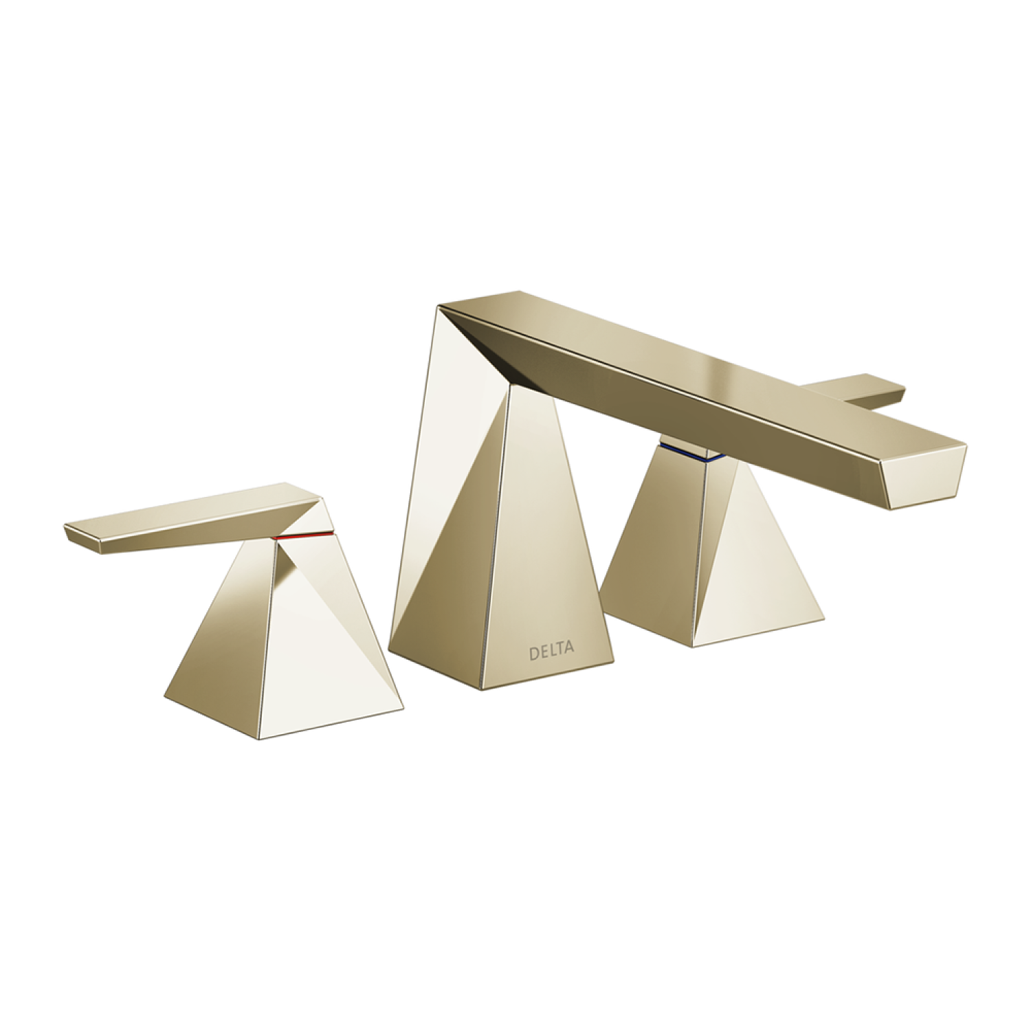 Delta T2743-PN-PR Delta Trillian Two-Handle Roman Tub Faucet Trim, Angular Spout, Lever Handles, ADA-Compliant, Lumicoat Polished Nickel - T2743-PN-PR