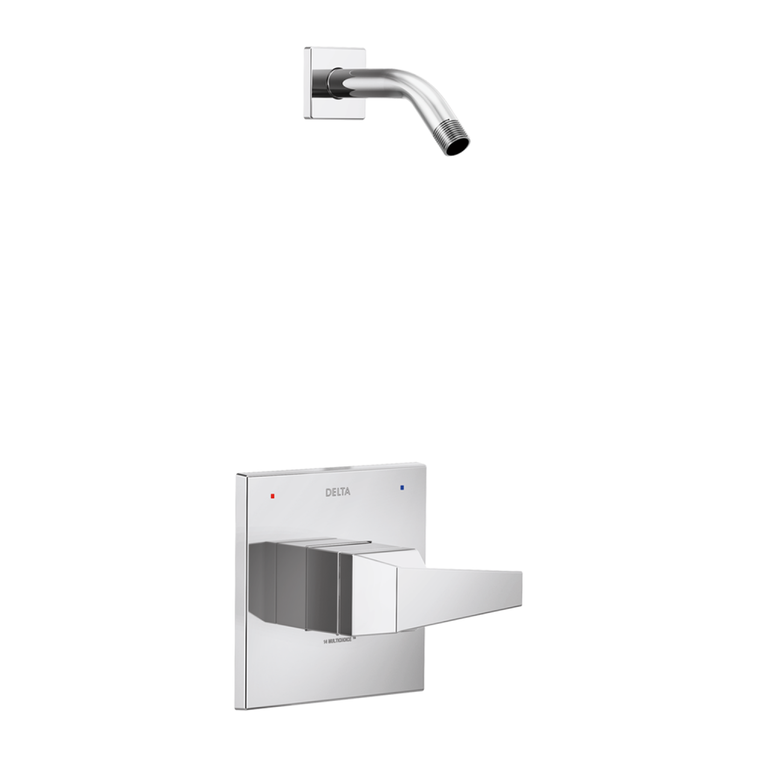 Delta T14243-PR-LHD Delta Trillian Monitor 14 Series Single-Handle Shower Faucet, Lever Handle, ADA, Less Showerhead, Lumicoat, Chrome - T14243-PR-LHD