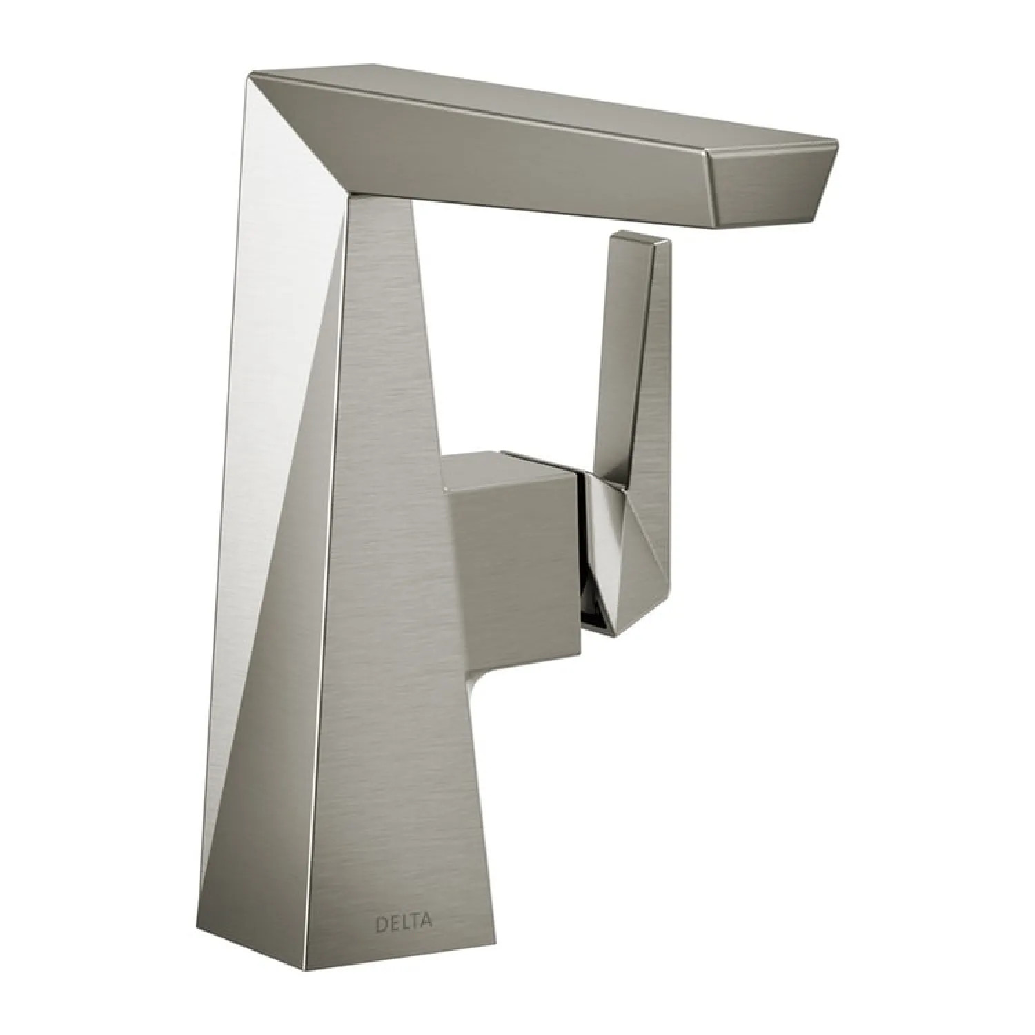 Delta 643-SS-PR-DST Delta Trillian Mid-Height Stainless Lavatory Faucet, Less Drain, Lumicoat, 1.2 GPM, Single-Handle, DIAMOND Seal, Lever Handle - 643-SS-PR-DST