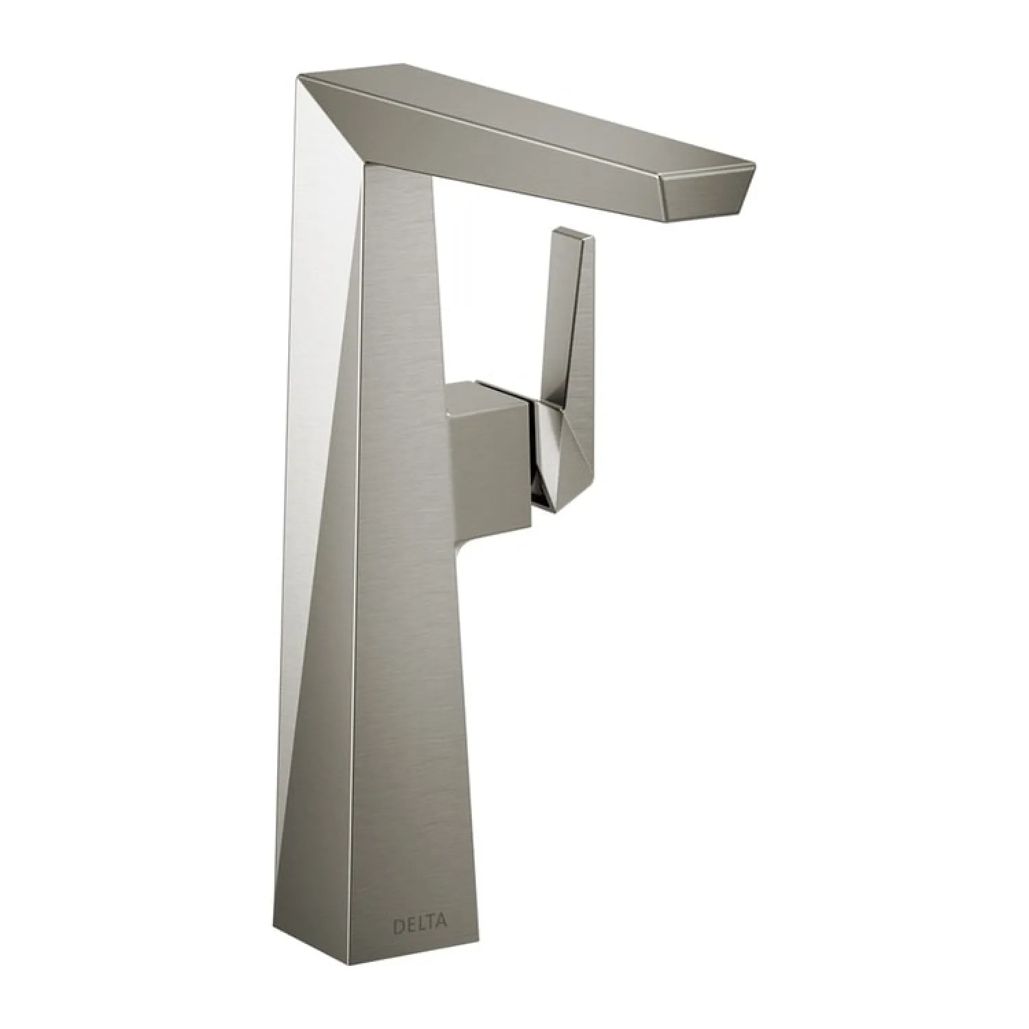 Delta 743-SS-PR-DST Delta Trillian Stainless Vessel Lavatory Faucet, Less Drain, Lumicoat, 1.2 GPM, Single-Handle, DIAMOND Seal, Lever Handle - 743-SS-PR-DST