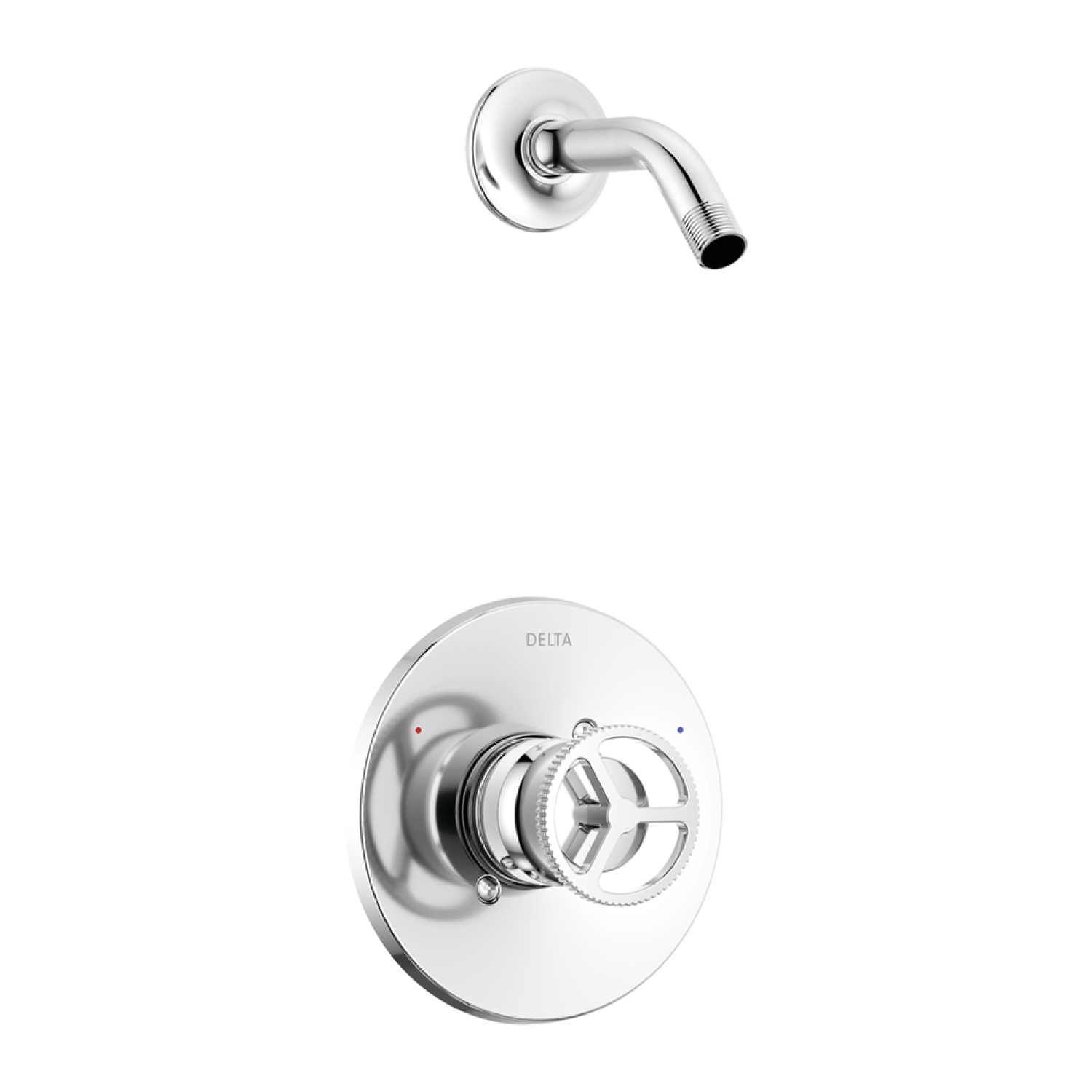 Delta T14258-LHD Delta Trinsic Monitor 14 Series Single-Handle Pressure-Balanced Shower Faucet, Wheel Handle, Less Showerhead, Chrome - T14258-LHD