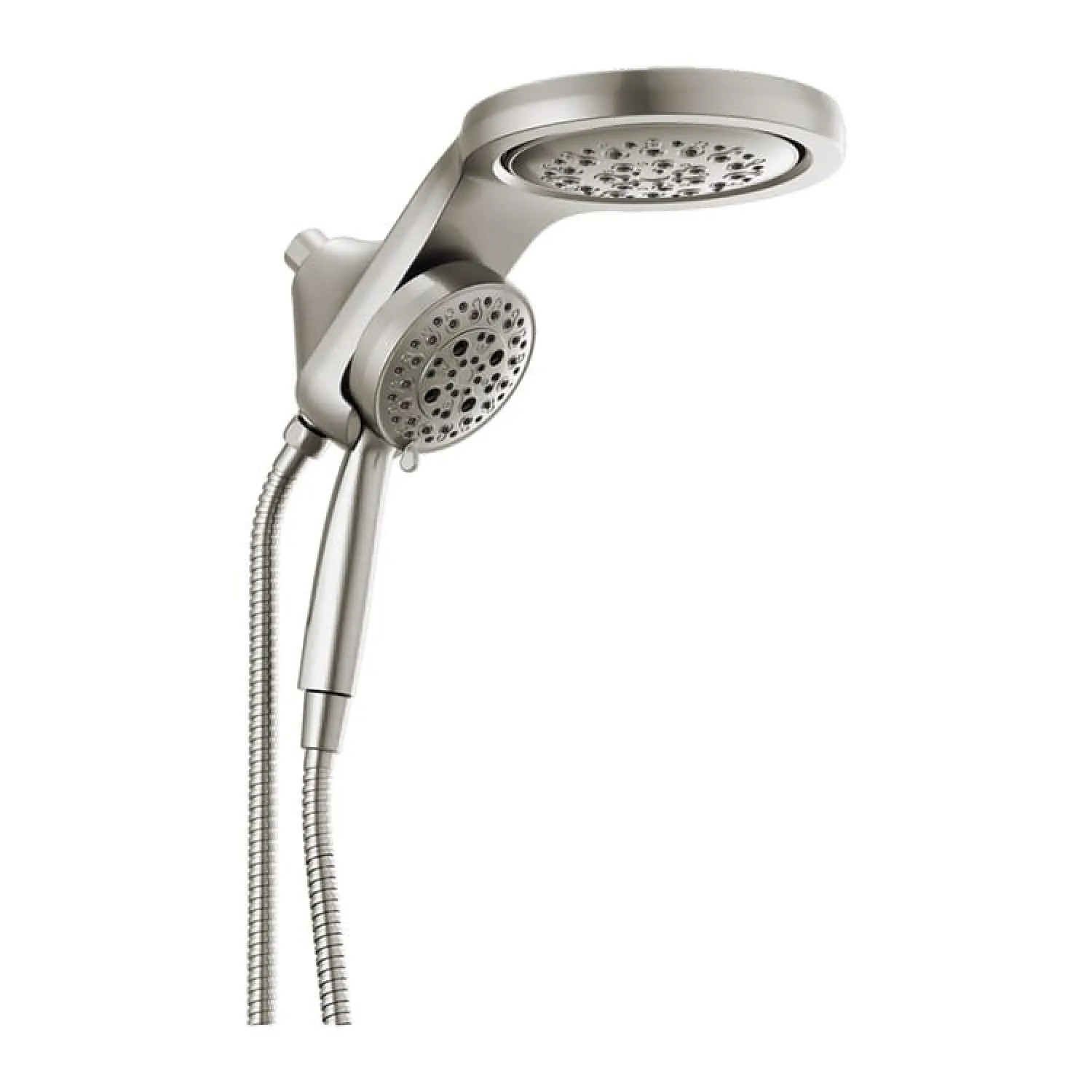 Delta 58680-SS-PR25 Delta HydroRain 5-Setting Two-In-One 2.5 GPM Shower Head with  Handshower, H2Okinetic Technology, MagnaTite Docking, Lumicoat Stainless - 58680-SS-PR25