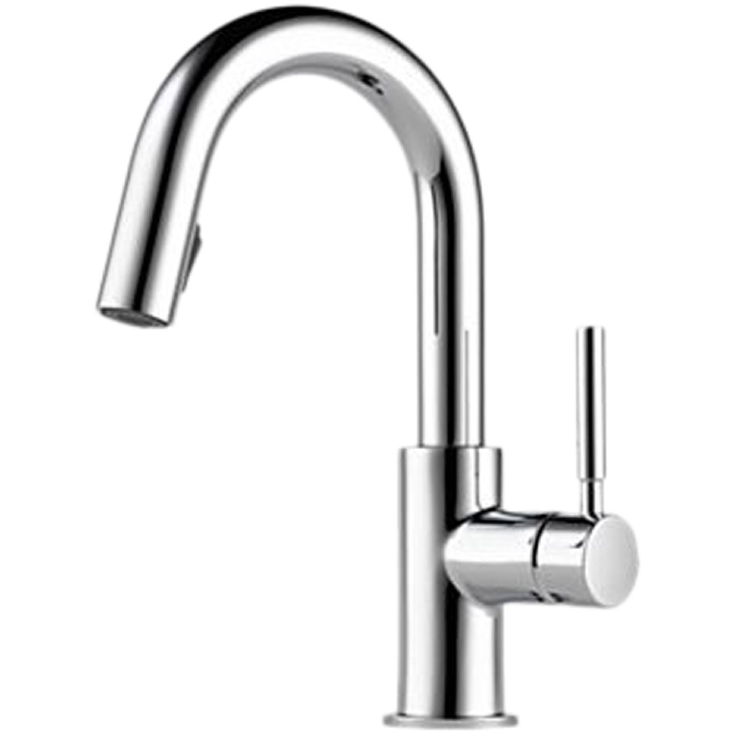 Brizo 63920LF-PC Brizo Solna Single-Handle Pull-Down Bar/Prep Faucet, Polished Chrome - 63920LF-PC