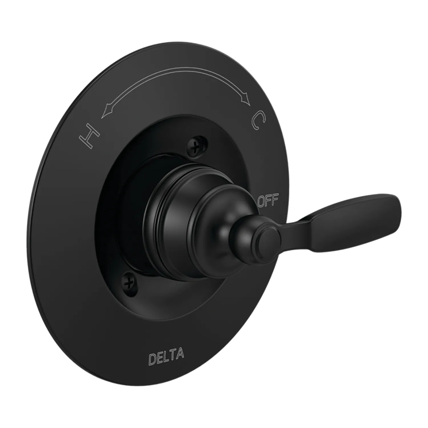 Delta T14032-BL Delta Woodhurst Monitor 14 Series Valve Trim, Lever Handle, Matte Black - T14032-BL