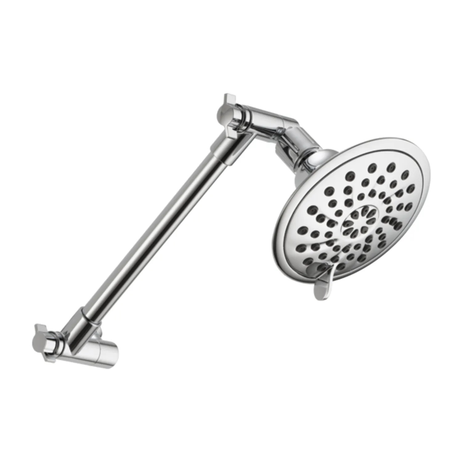 Peerless 76375C Peerless Three-Setting Wall Mount Round Shower Head with Adjustable Arm, 1.75 GPM, 80 PSI, WaterSense, Chrome - 76375C