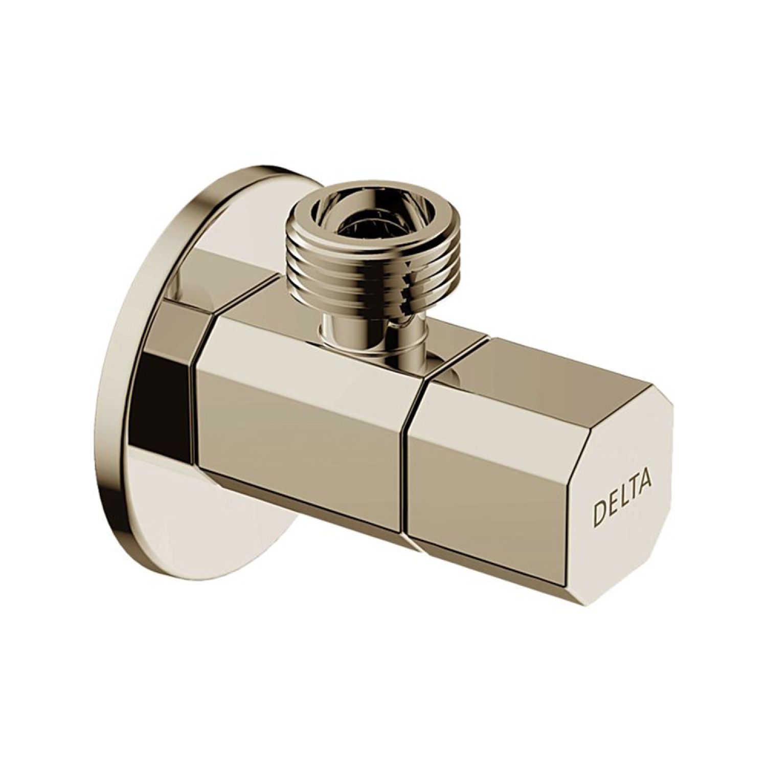 Delta IAO36005-PN Delta Rectangular Quarter-Turn Angle Valve with Flange, Polished Nickel -  IAO36005-PN