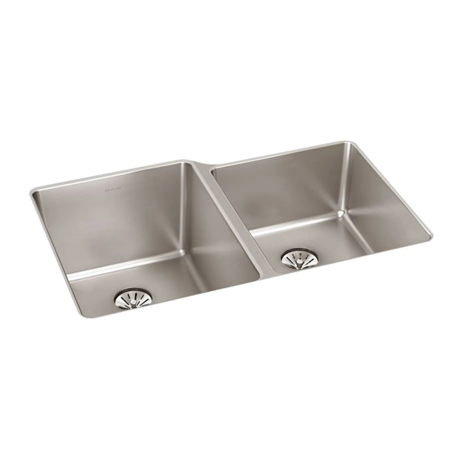 Elkay ELUHH3120RTPD Elkay ELUHH3120RTPD Lustertone Iconix Double Bowl Undermount Sink with Perfect Drain, Right Small Bowl - Luminous Satin