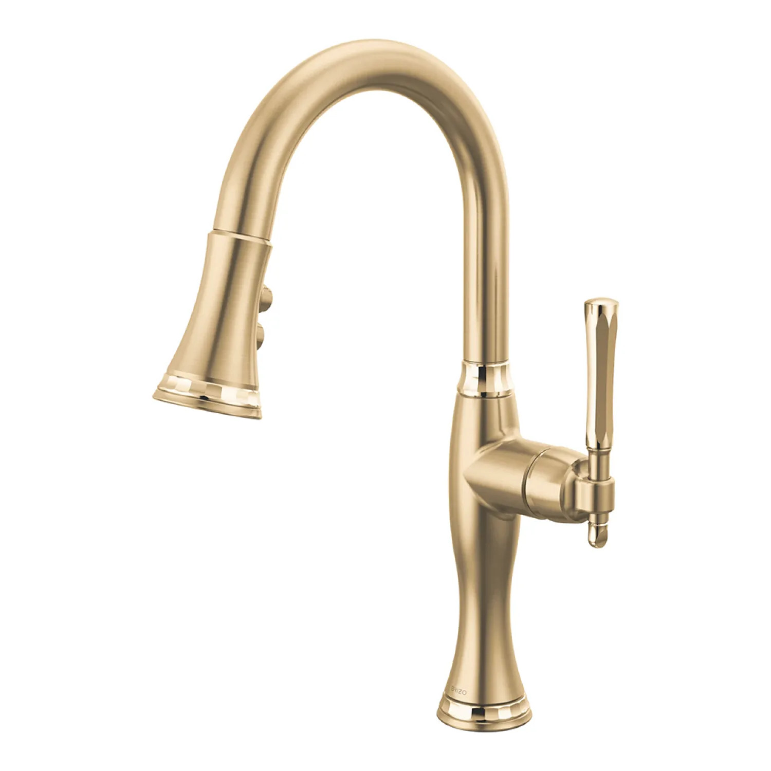 Brizo 63958LF-GLPG Brizo Tulham Single Handle Pull-Down Bar/Prep Faucet, Luxe Gold/Polished Gold - 63958LF-GLPG