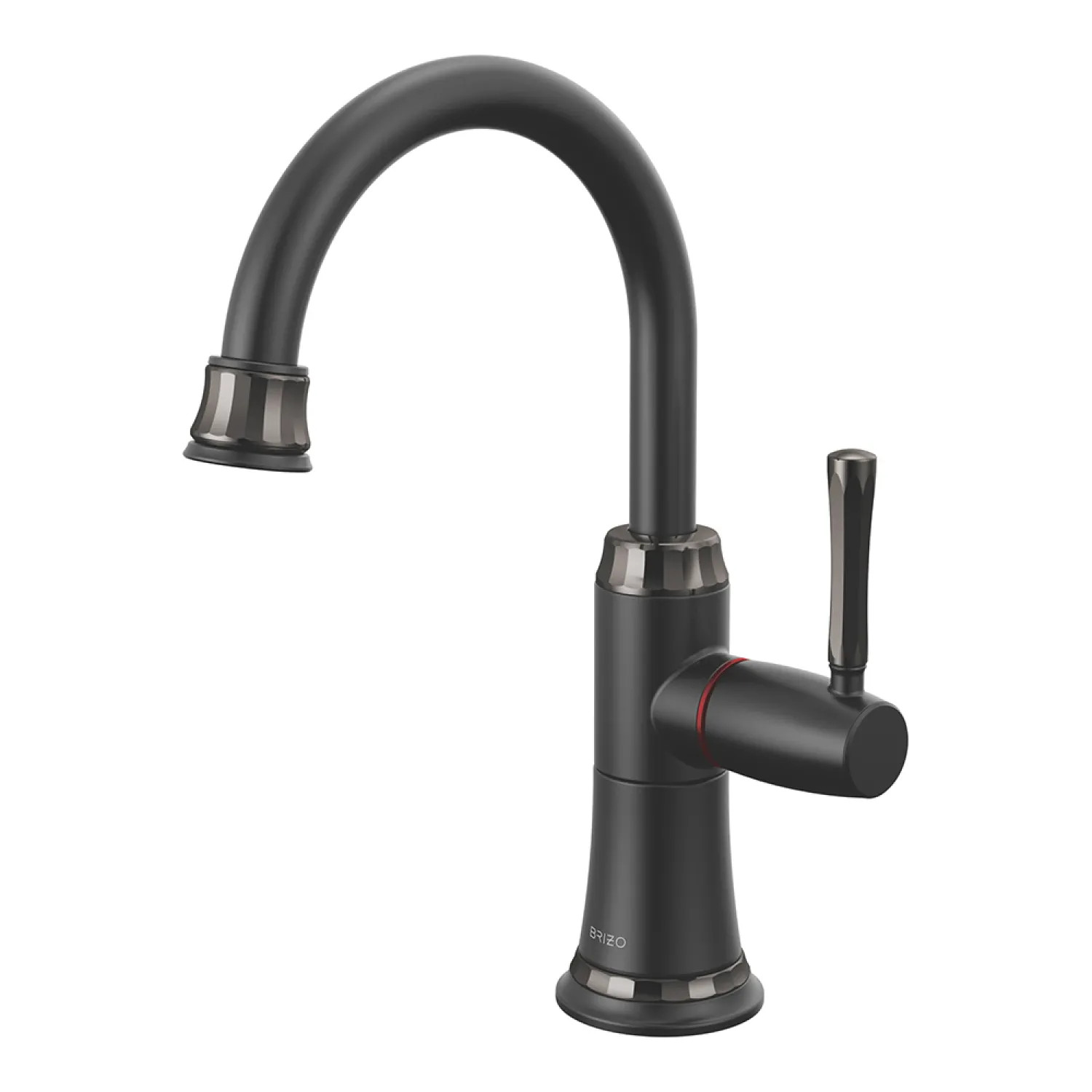 Brizo 61358LF-H-BLBNX Brizo Tulham One-Handle Instant Hot Water Faucet, Matte Black/Black Onyx - 61358LF-H-BLBNX