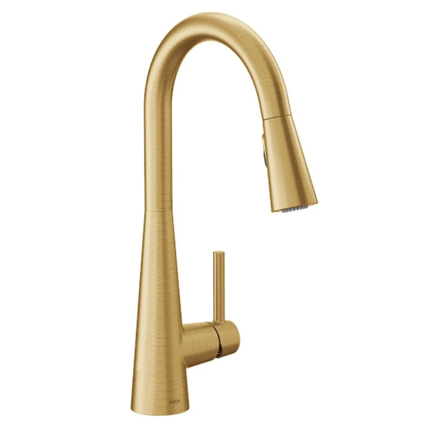 Moen Sleek Single Handle High Arc Pull-Down Kitchen Faucet, Brushed ...