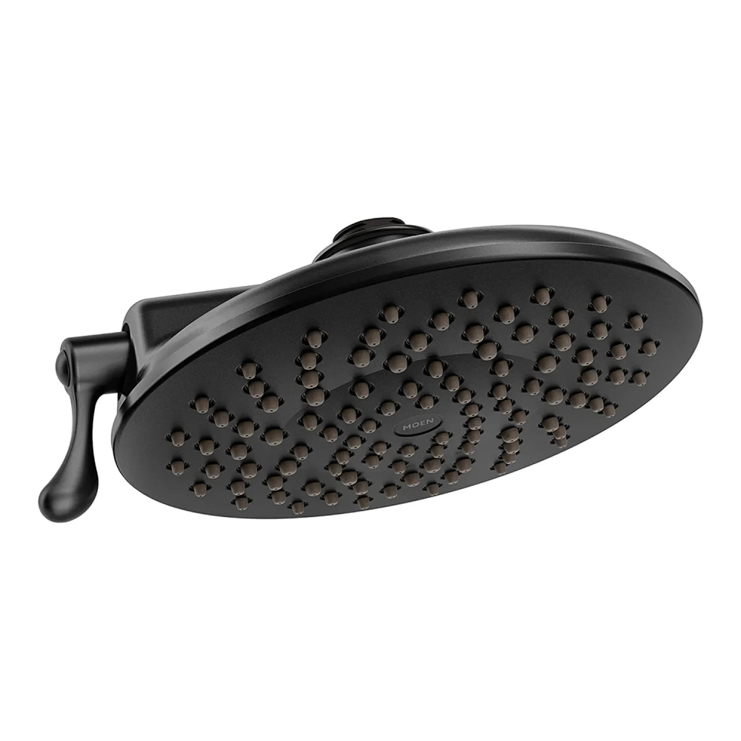Moen S6320BL Moen Velocity 8in Two-Function Rainshower Shower Head with Operating Lever,  Immersion Technology, 2.5 GPM, Matte Black - S6320BL