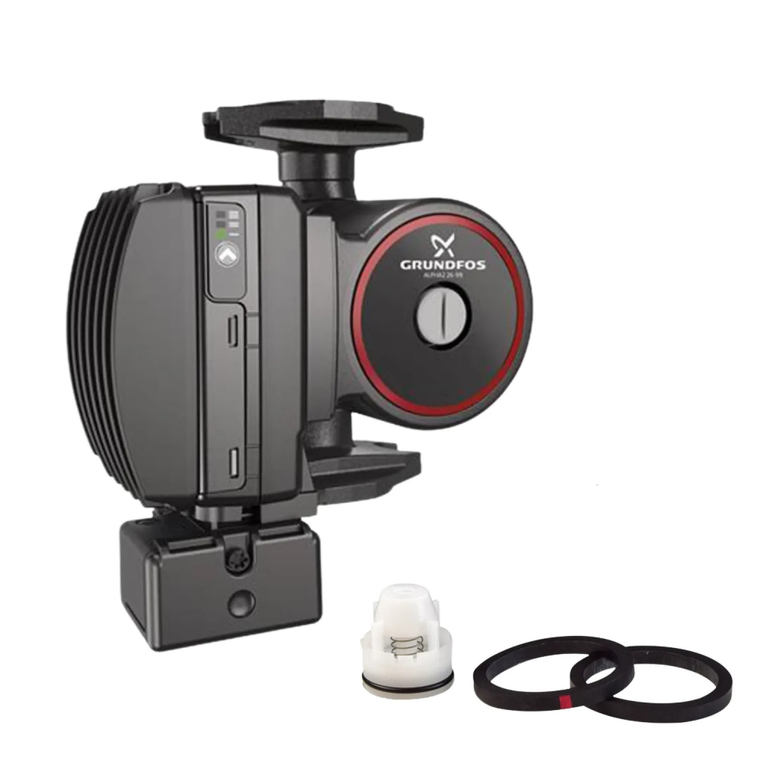 Grundfos 99490916 Grundfos Variable Speed Recirculation Pump, 15.9 GPM Flow Rate, 115V Power, Cast Iron Construction, Flanged Design, AUTOADAPT Mode, Composite Impeller -  ALPHA2 26-99F (99490916)