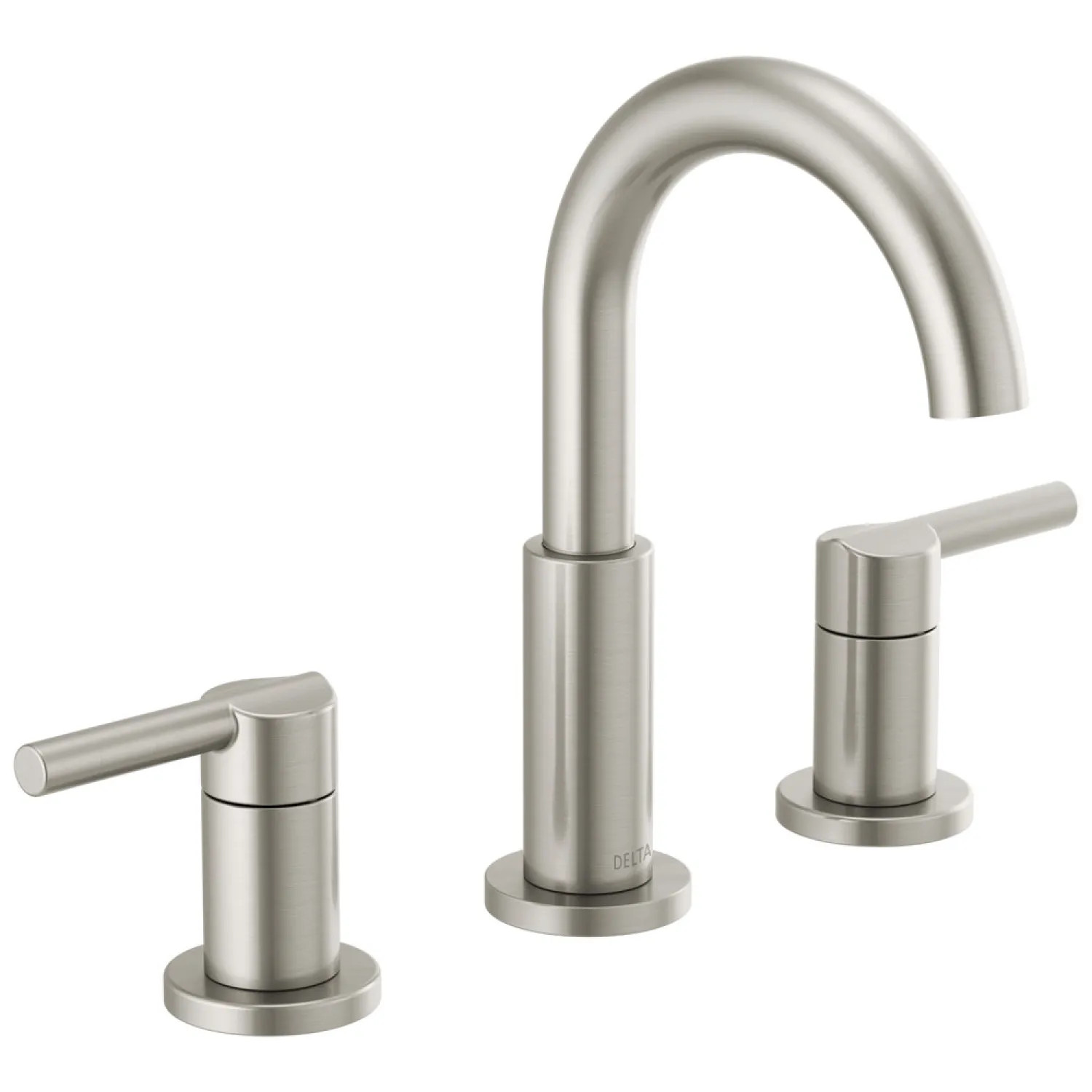 Delta 35749LF-SS Delta Nicoli Widespread Bathroom Faucet, Two-Handle, Deck Mount, ADA-Compliant, 1.2 GPM, Stainless - 35749LF-SS