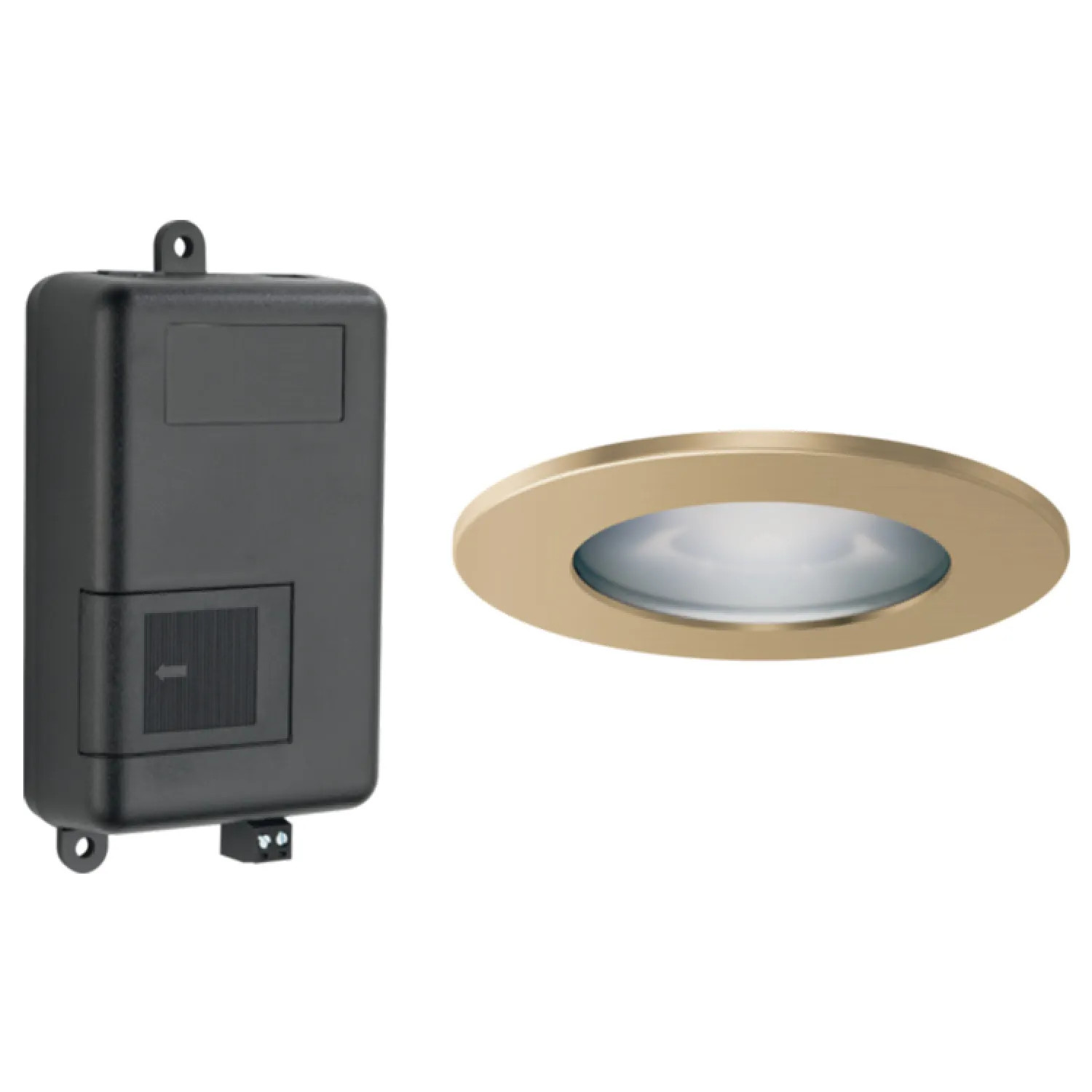 Brizo 8SP-MU-4-GL-L Brizo Mystix Chromatherapy System and High-powered Light Fixture (LED) with 4in Luxe Gold Trim Ring, Lumicoat Technology - 8SP-MU-4-GL-L